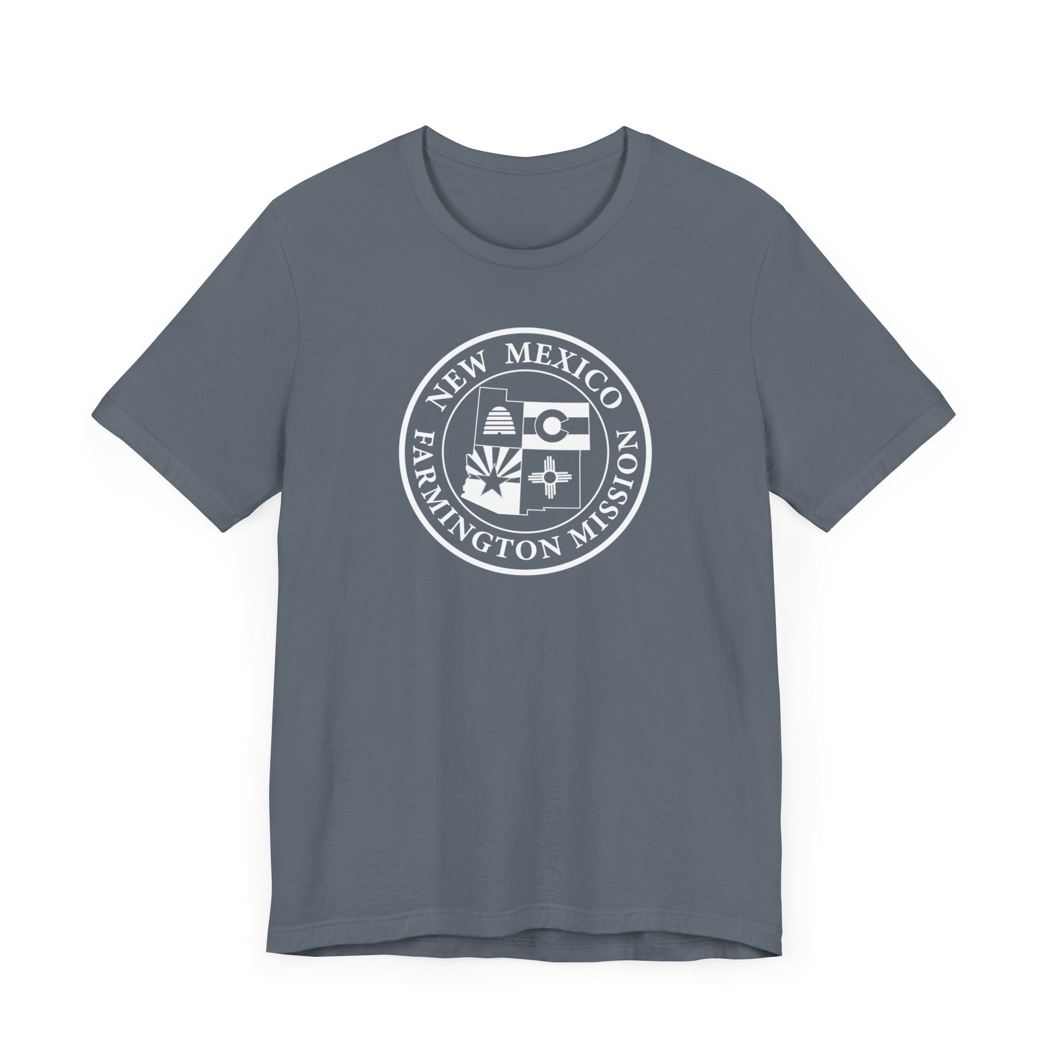 New Mexico Farmington Mission Circular Monochrome Logo T-Shirt - Mission Wishlist - LDS Missionary Gift Store