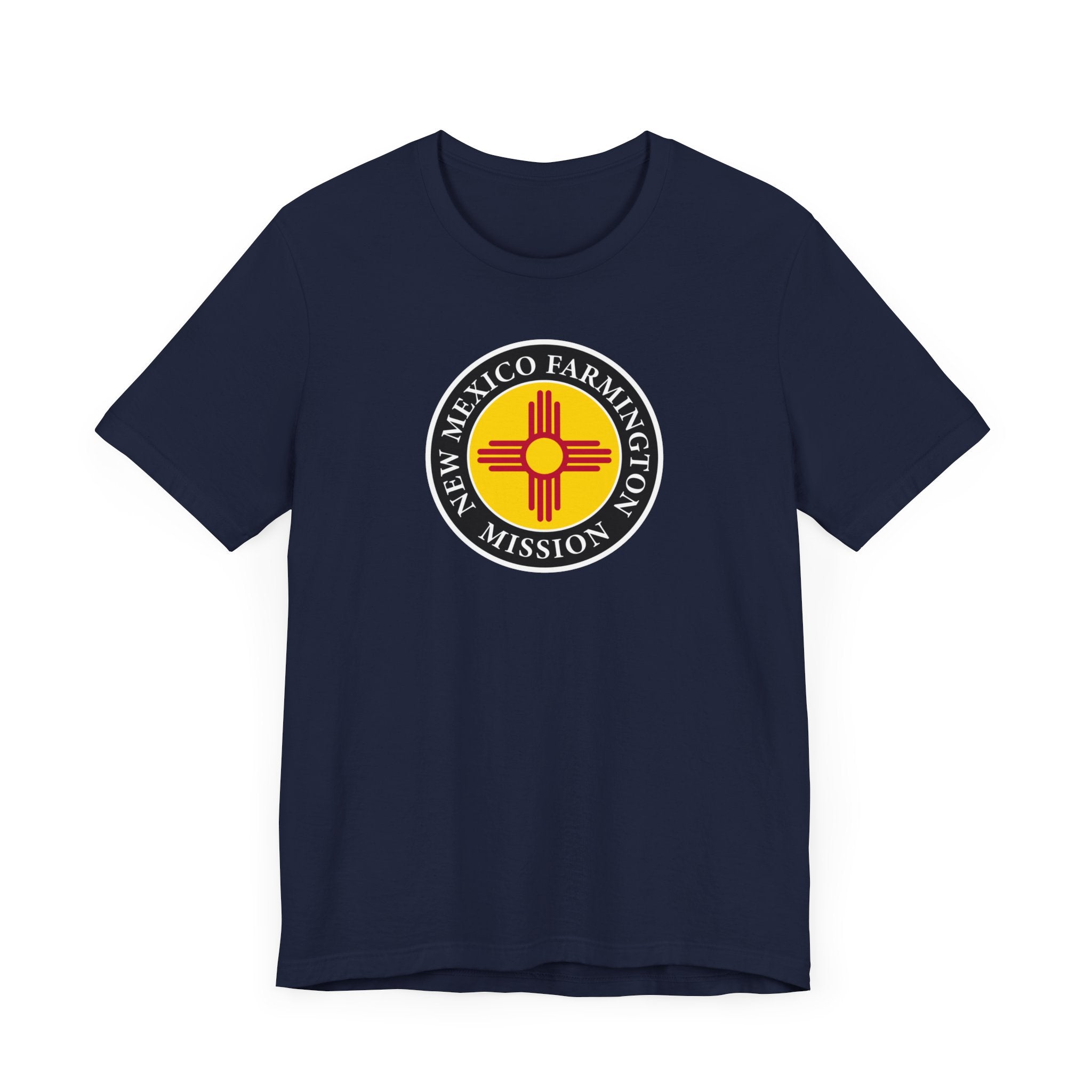 New Mexico Farmington Mission State Flag Logo (Black Border) T-shirt - Mission Wishlist - LDS Missionary Gift Store