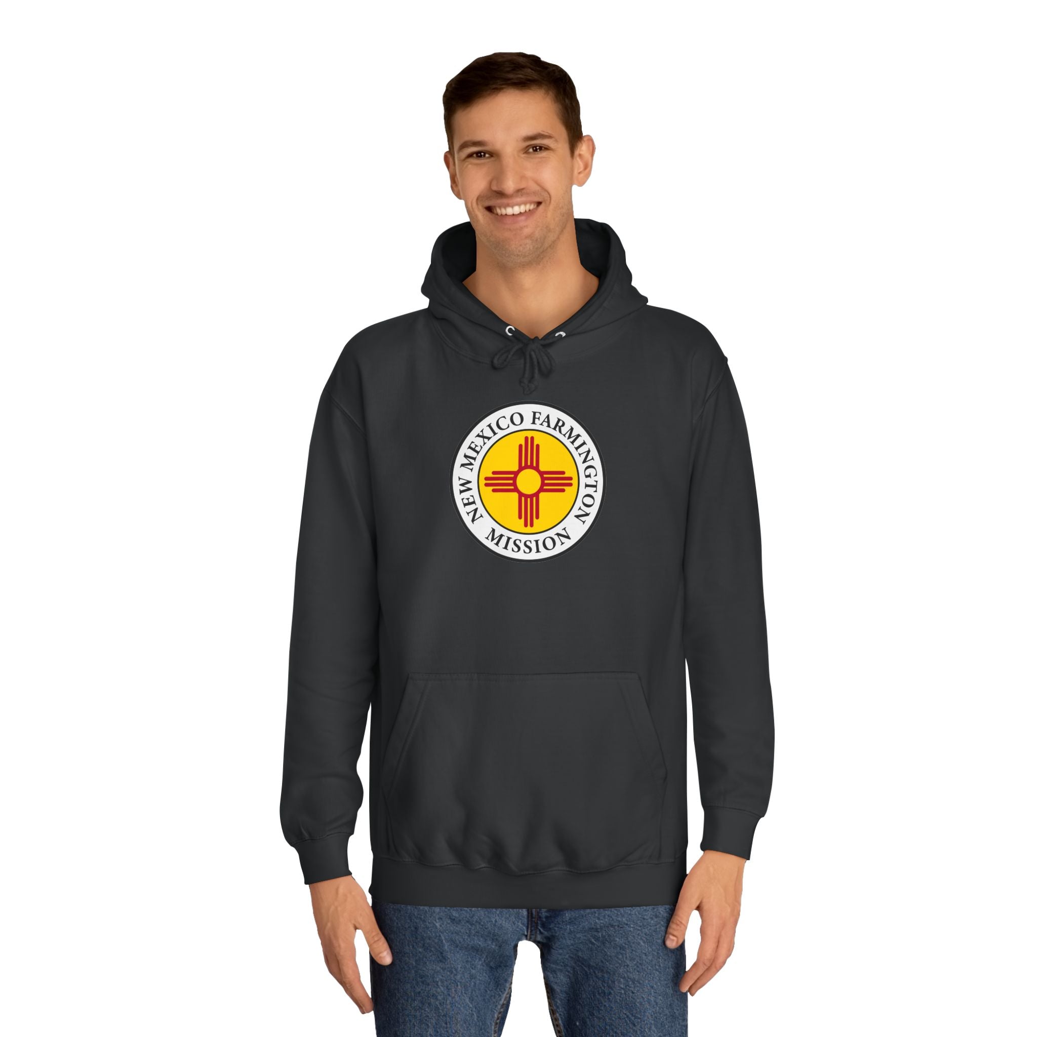 New Mexico Farmington Mission State Flag Logo (White Border) College Hoodie - Mission Wishlist - LDS Missionary Gift Store