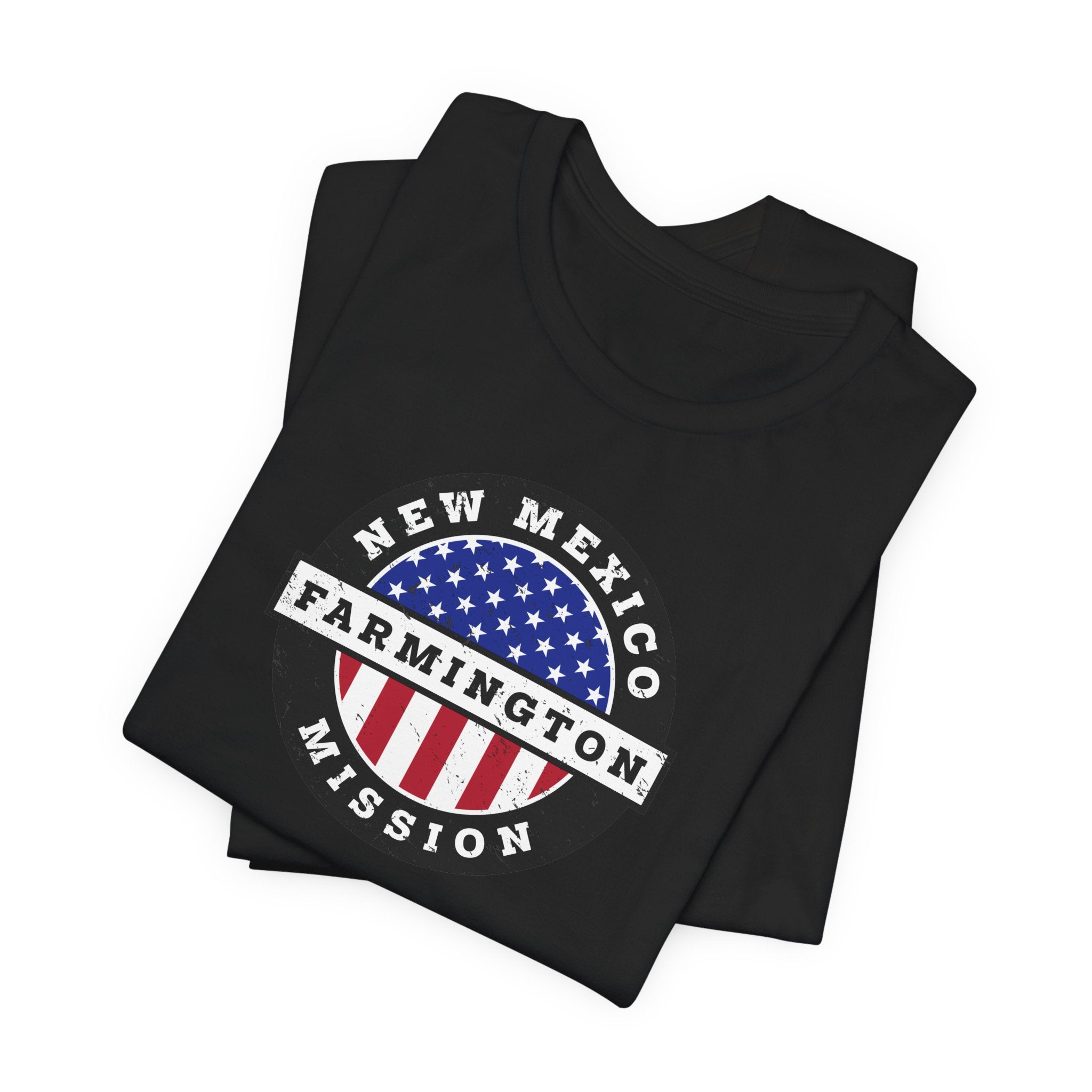 New Mexico Farmington Mission Vintage Circular USA Flag T-Shirt - Mission Wishlist - LDS Missionary Gift Store