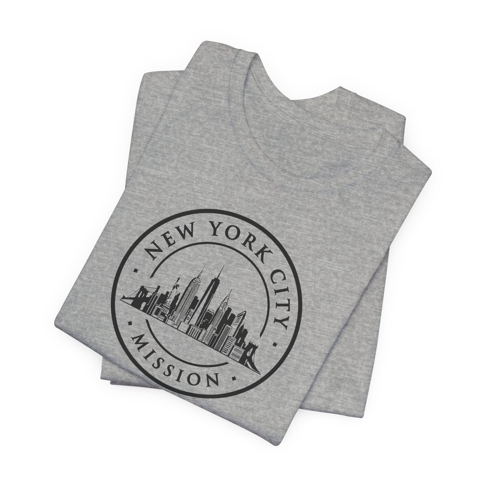 New York New York City Mission Circular Monochrome Logo T-Shirt - Mission Wishlist - LDS Missionary Gift Store