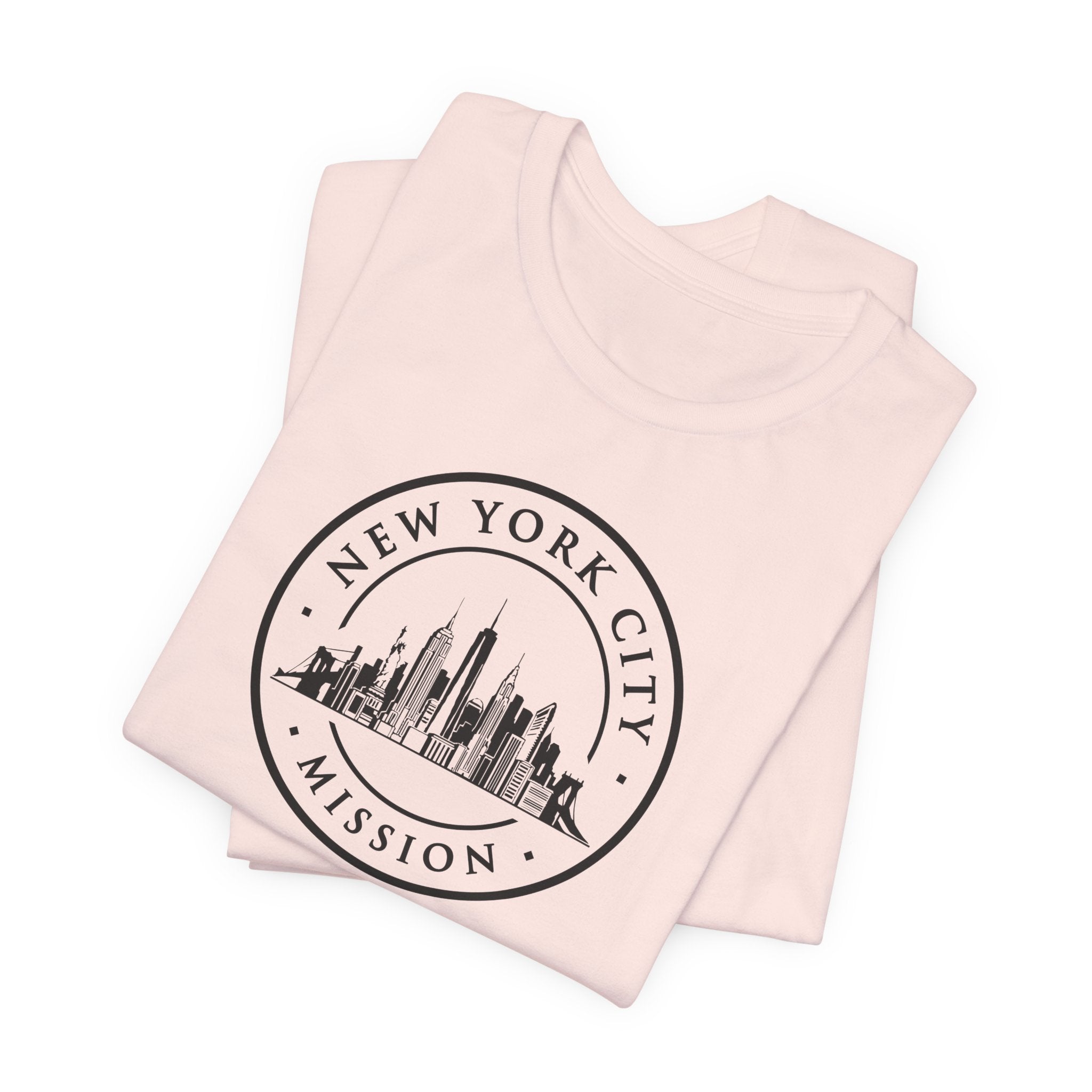 New York New York City Mission Circular Monochrome Logo T-Shirt - Mission Wishlist - LDS Missionary Gift Store
