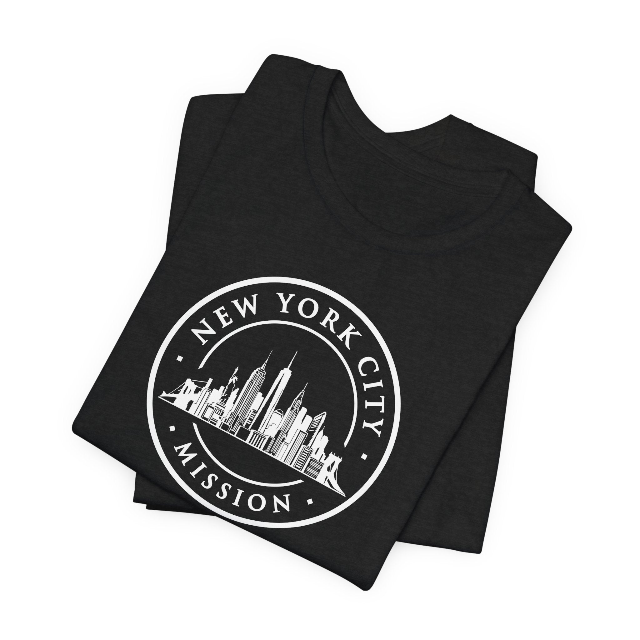 New York New York City Mission Circular Monochrome Logo T-Shirt - Mission Wishlist - LDS Missionary Gift Store