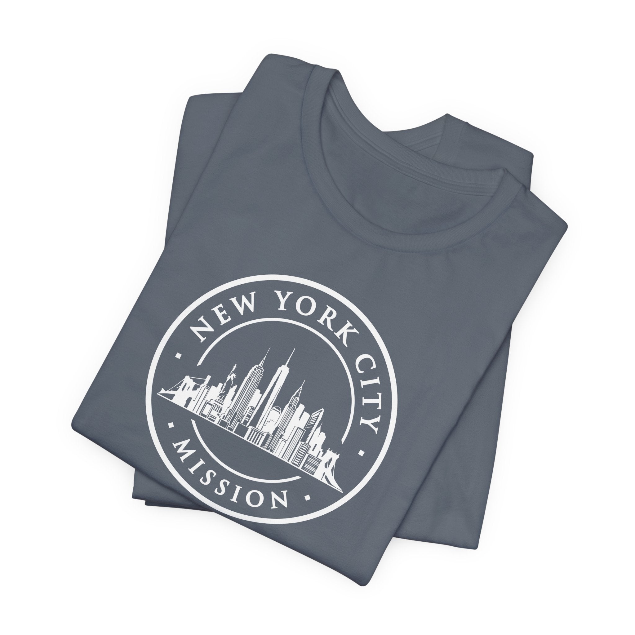New York New York City Mission Circular Monochrome Logo T-Shirt - Mission Wishlist - LDS Missionary Gift Store