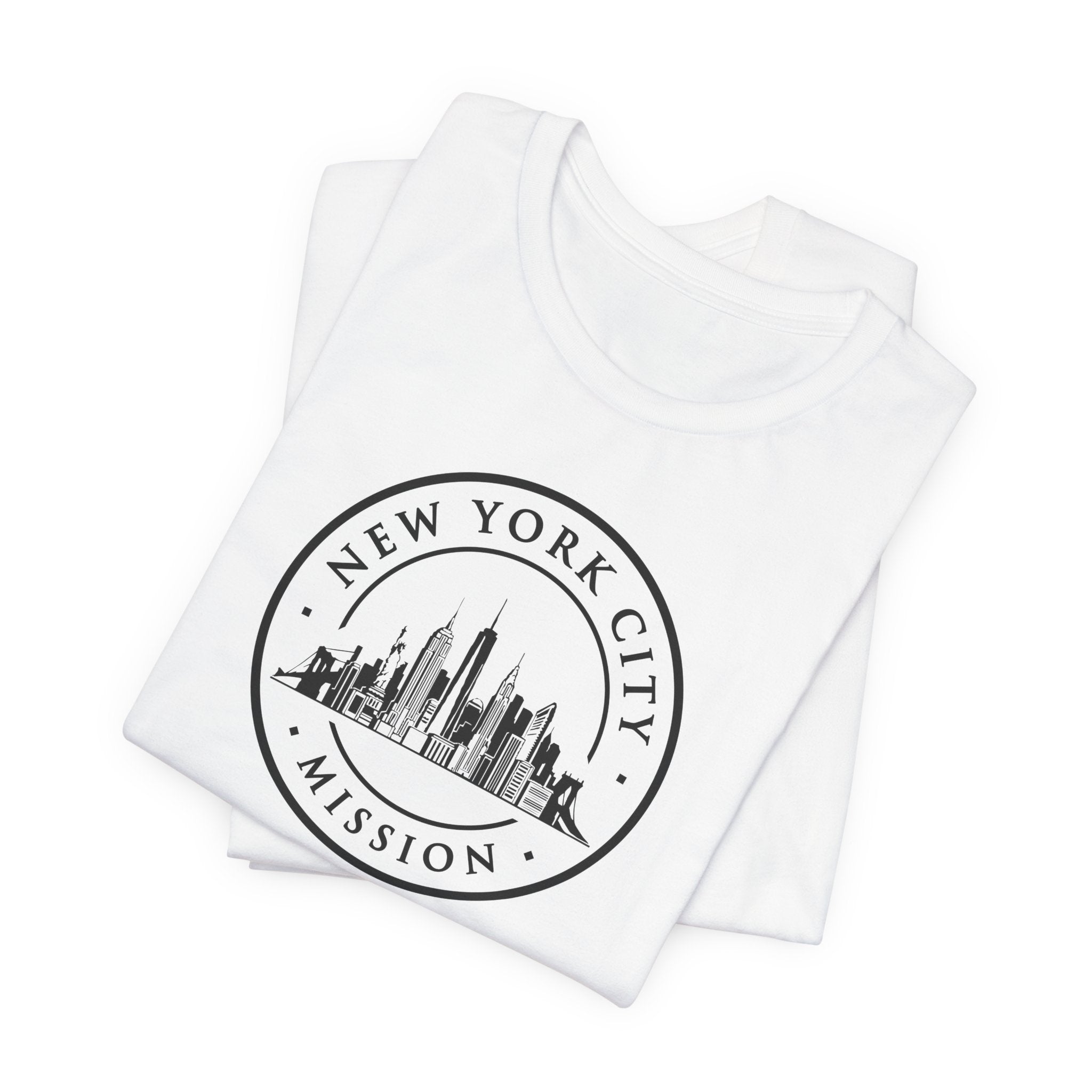 New York New York City Mission Circular Monochrome Logo T-Shirt - Mission Wishlist - LDS Missionary Gift Store