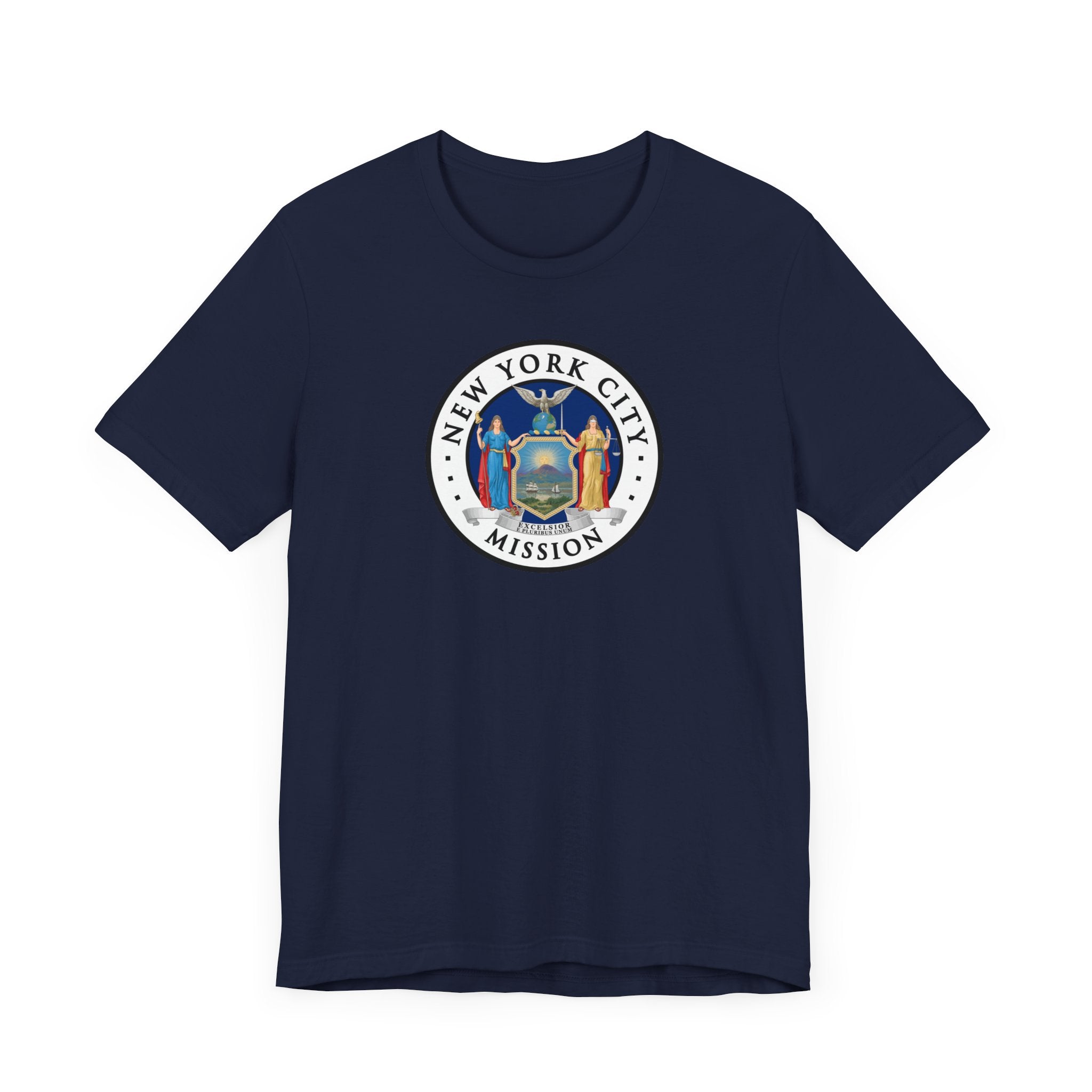 New York New York City Mission State Flag Logo (White Border) T-shirt - Mission Wishlist - LDS Missionary Gift Store