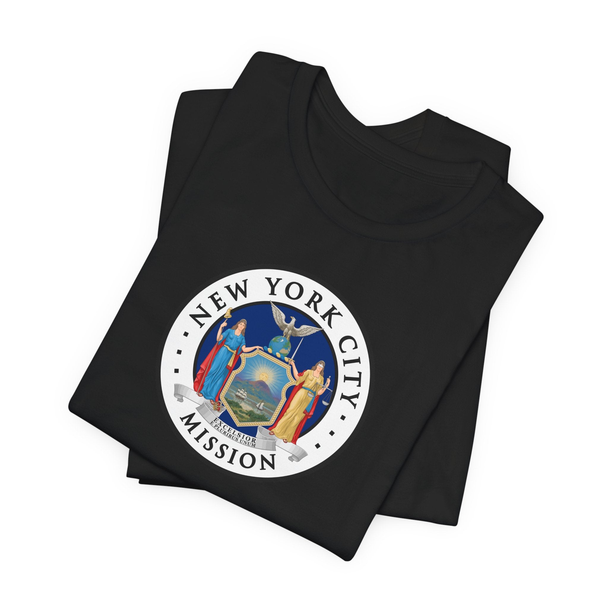 New York New York City Mission State Flag Logo (White Border) T-shirt - Mission Wishlist - LDS Missionary Gift Store