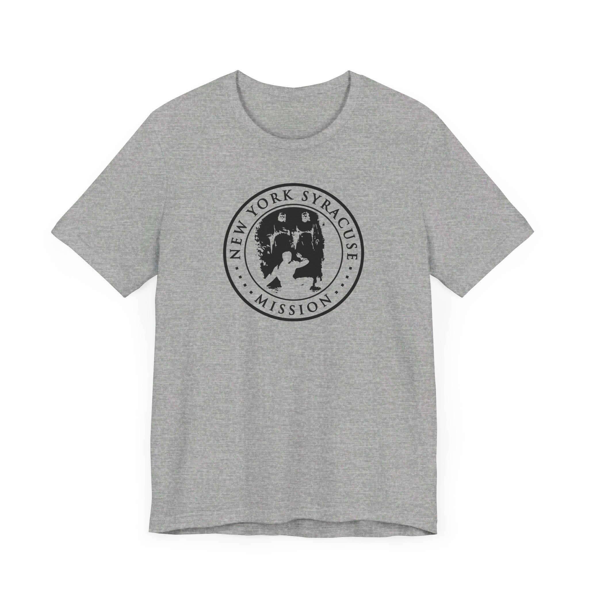 New York Syracuse Mission Circular Monochrome Logo T-Shirt - Latter-Day Saint LDS Missionary Gift - Book of Mormon