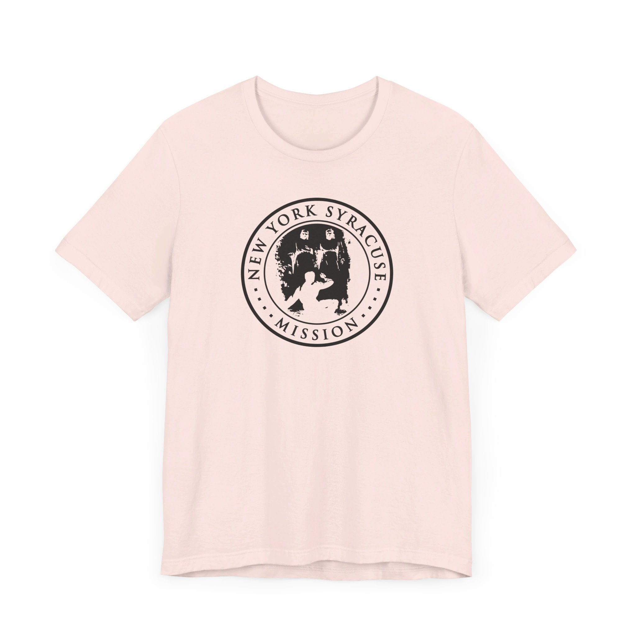 New York Syracuse Mission Circular Monochrome Logo T-Shirt - Latter-Day Saint LDS Missionary Gift - Book of Mormon