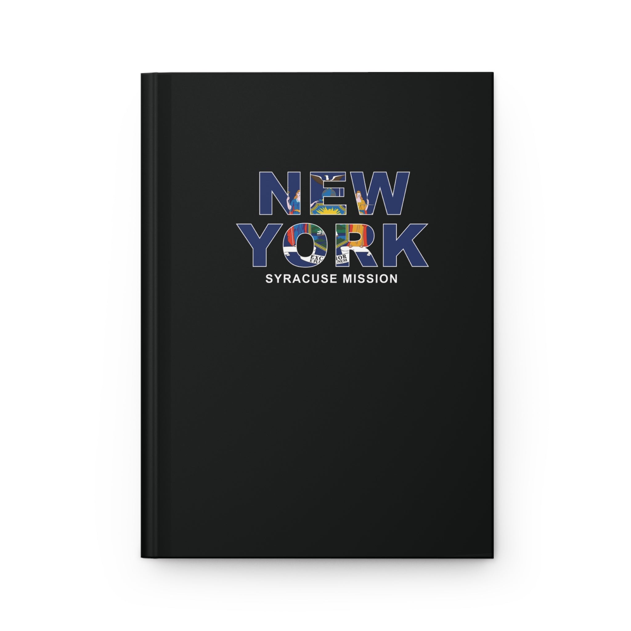 New York Syracuse Mission Flag Title Black Hardcover Journal Matte - Mission Wishlist - LDS Missionary Gift Store