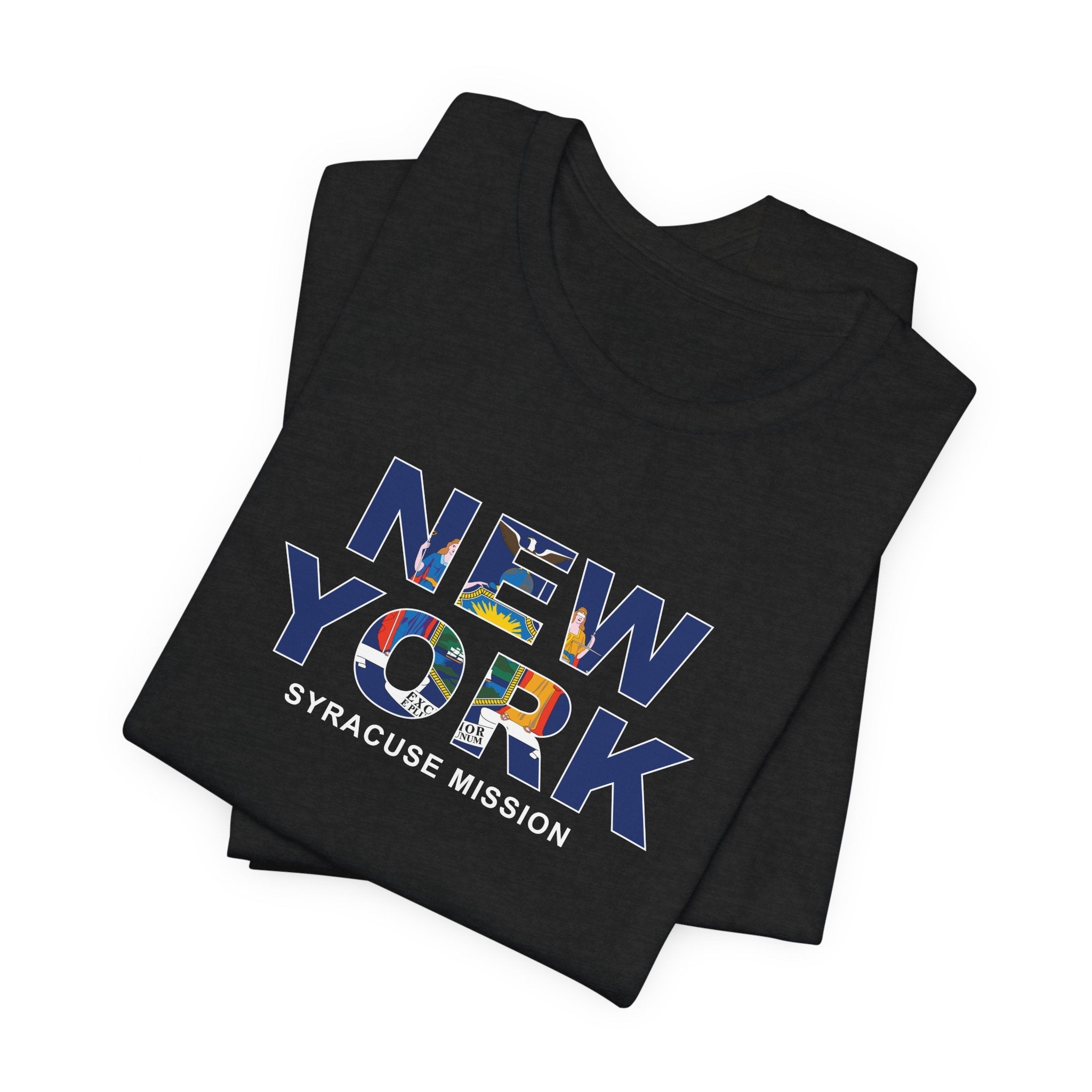 New York Syracuse Mission Flag Title T-shirt - Mission Wishlist - LDS Missionary Gift Store