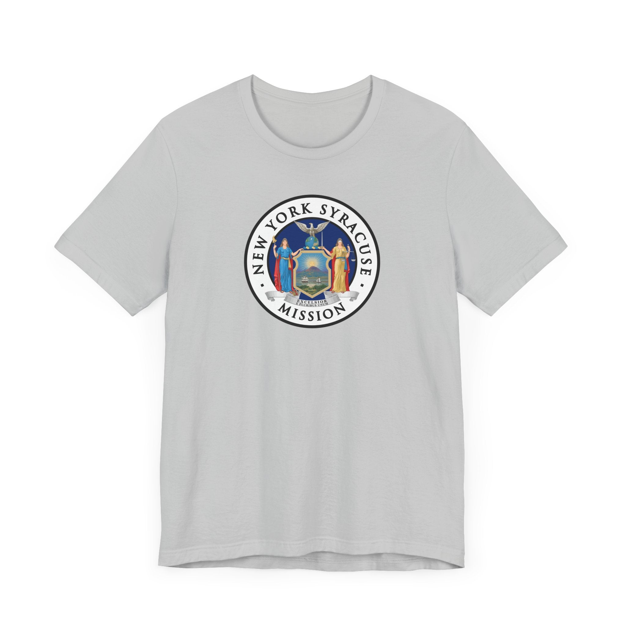 New York Syracuse Mission State Flag Logo (White Border) T-shirt - Latter-Day Saint LDS Missionary Gift - Book of Mormon