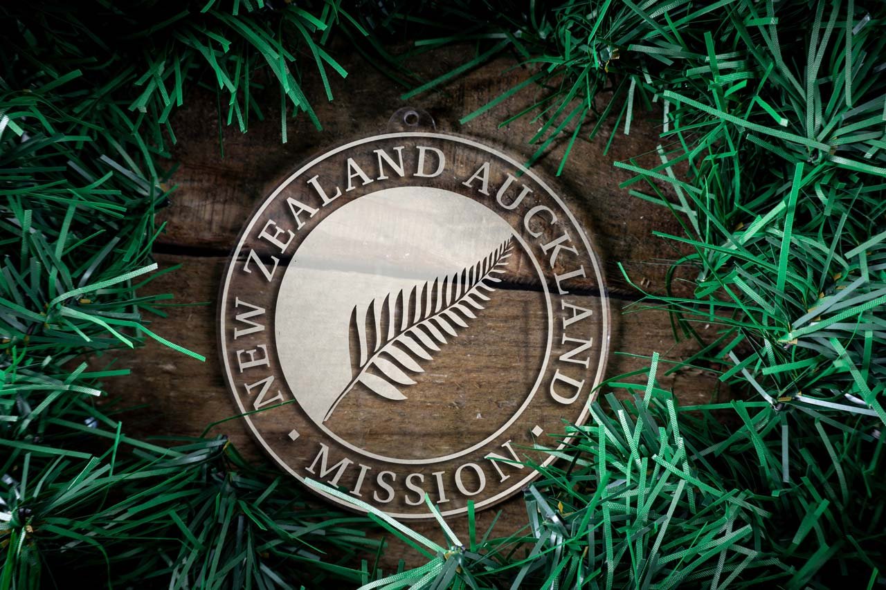 New Zealand Auckland Mission Christmas Ornament - Latter-Day Saint LDS Missionary Gift - Book of Mormon