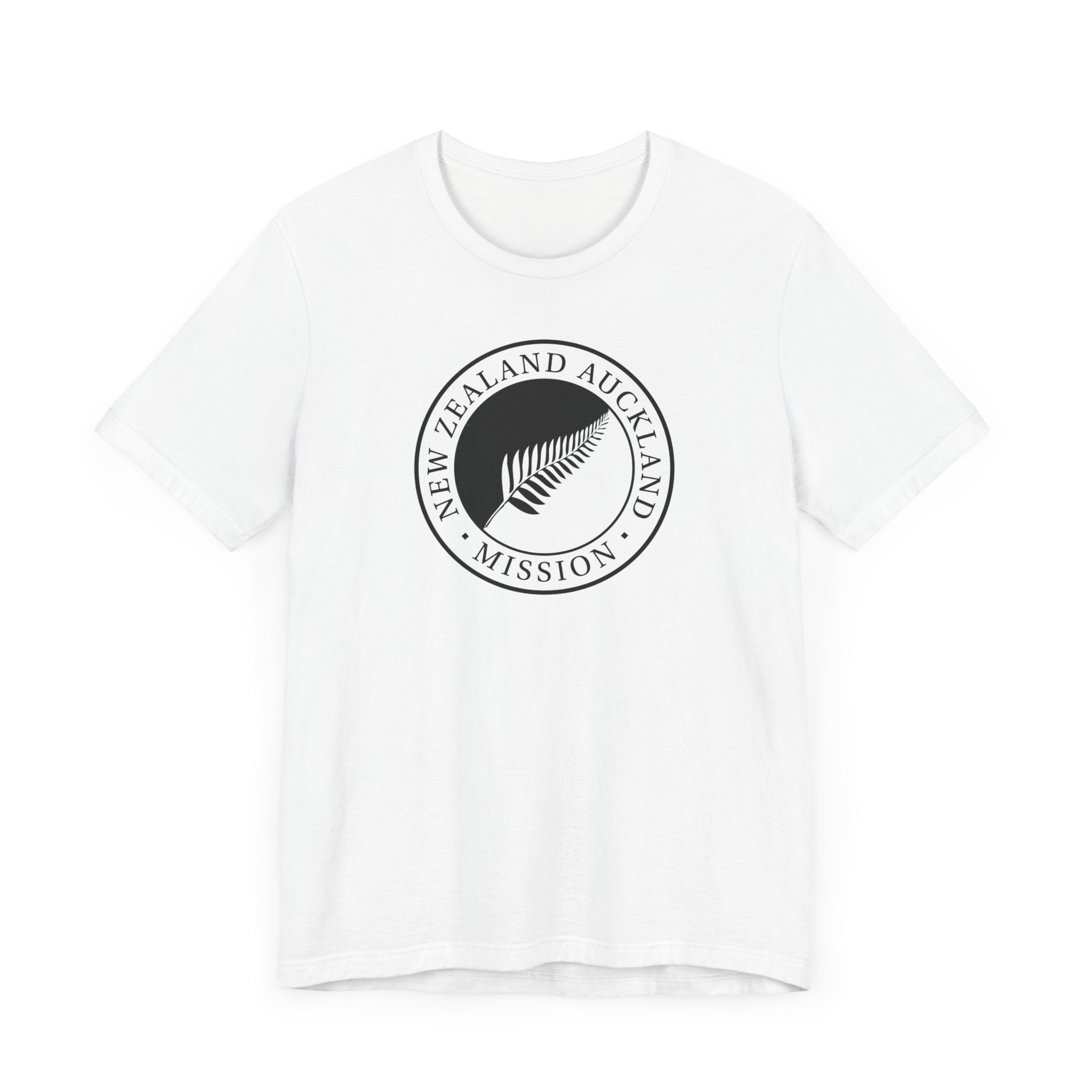 New Zealand Auckland Mission Circular Monochrome Logo T-Shirt - Latter-Day Saint LDS Missionary Gift - Book of Mormon