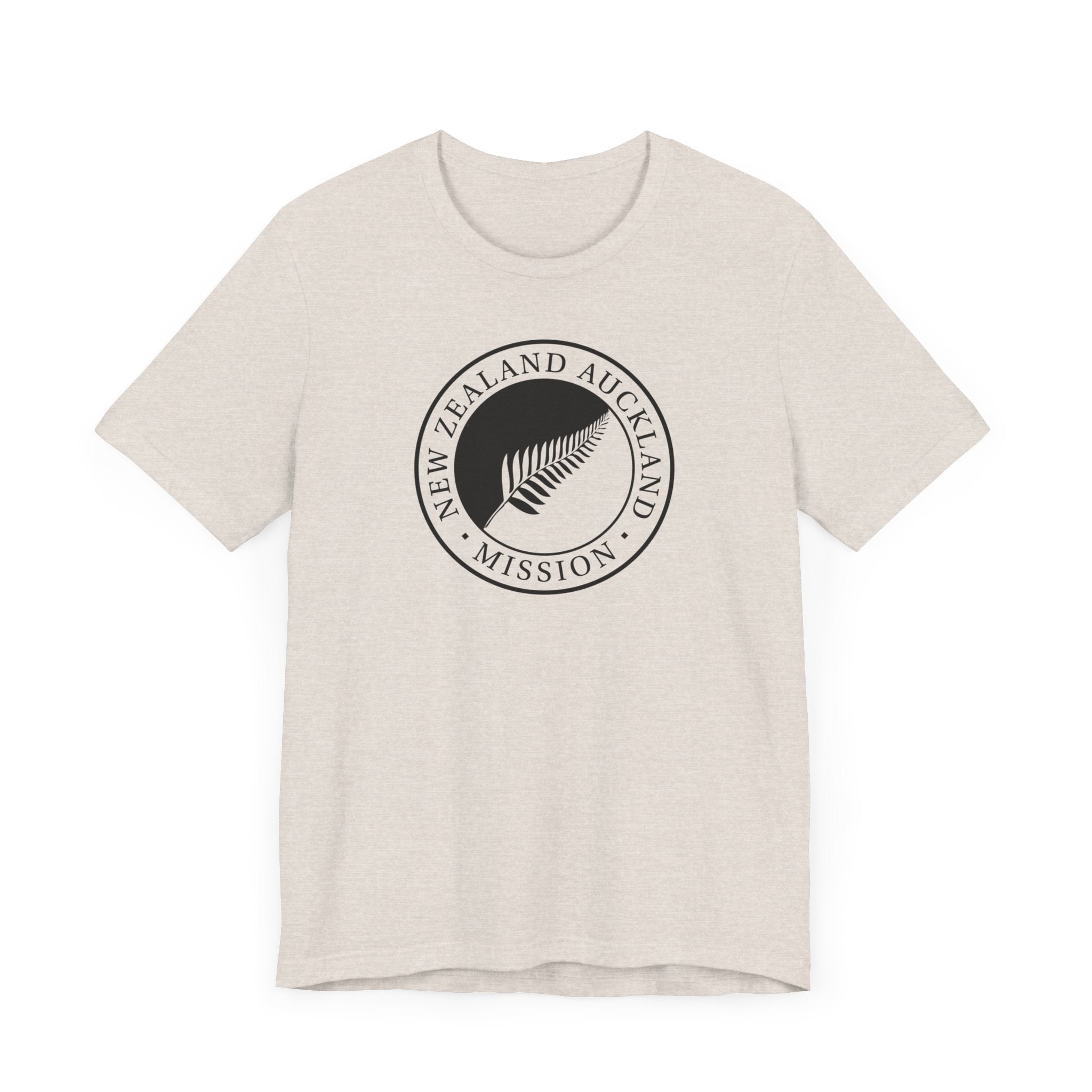 New Zealand Auckland Mission Circular Monochrome Logo T-Shirt - Latter-Day Saint LDS Missionary Gift - Book of Mormon