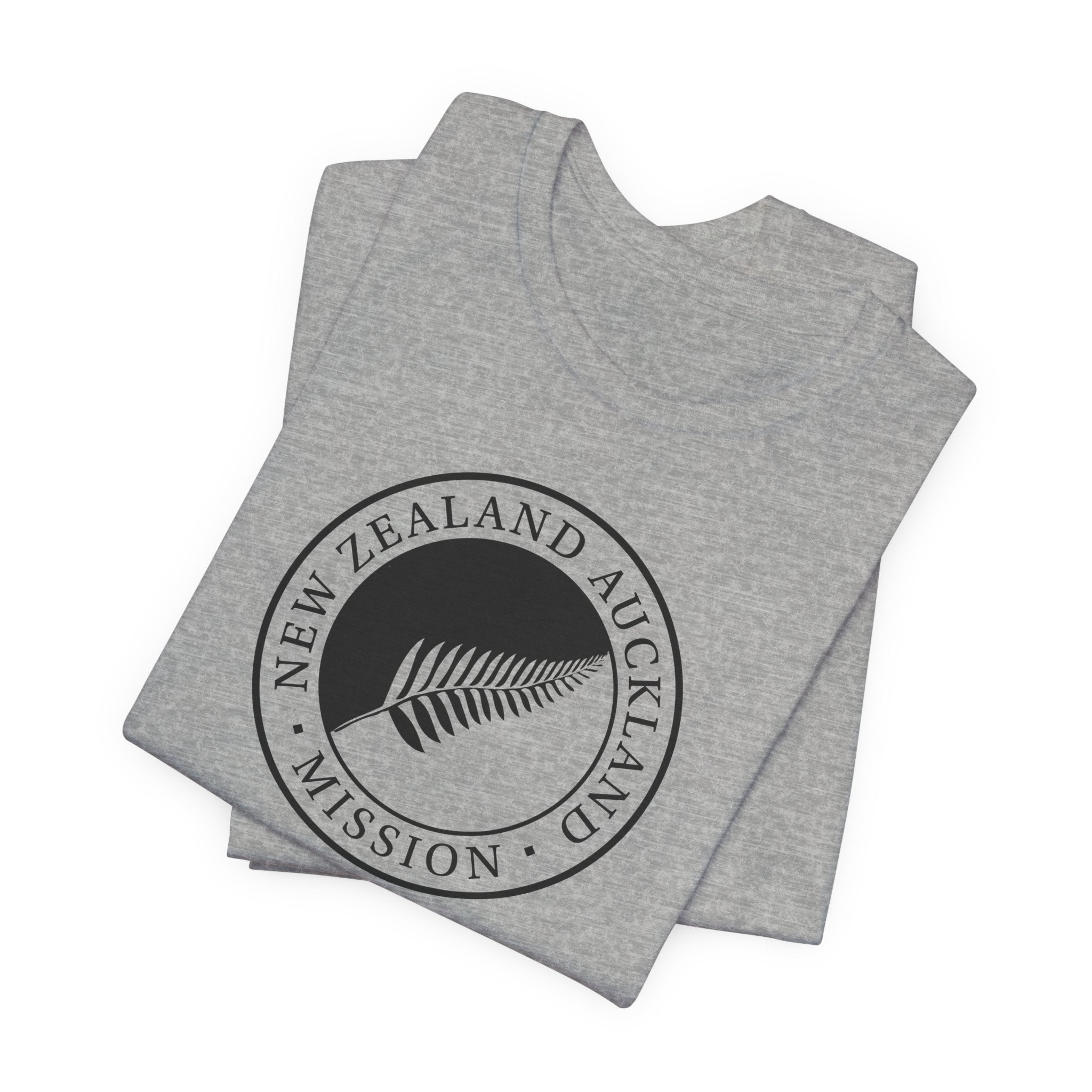 New Zealand Auckland Mission Circular Monochrome Logo T-Shirt - Latter-Day Saint LDS Missionary Gift - Book of Mormon