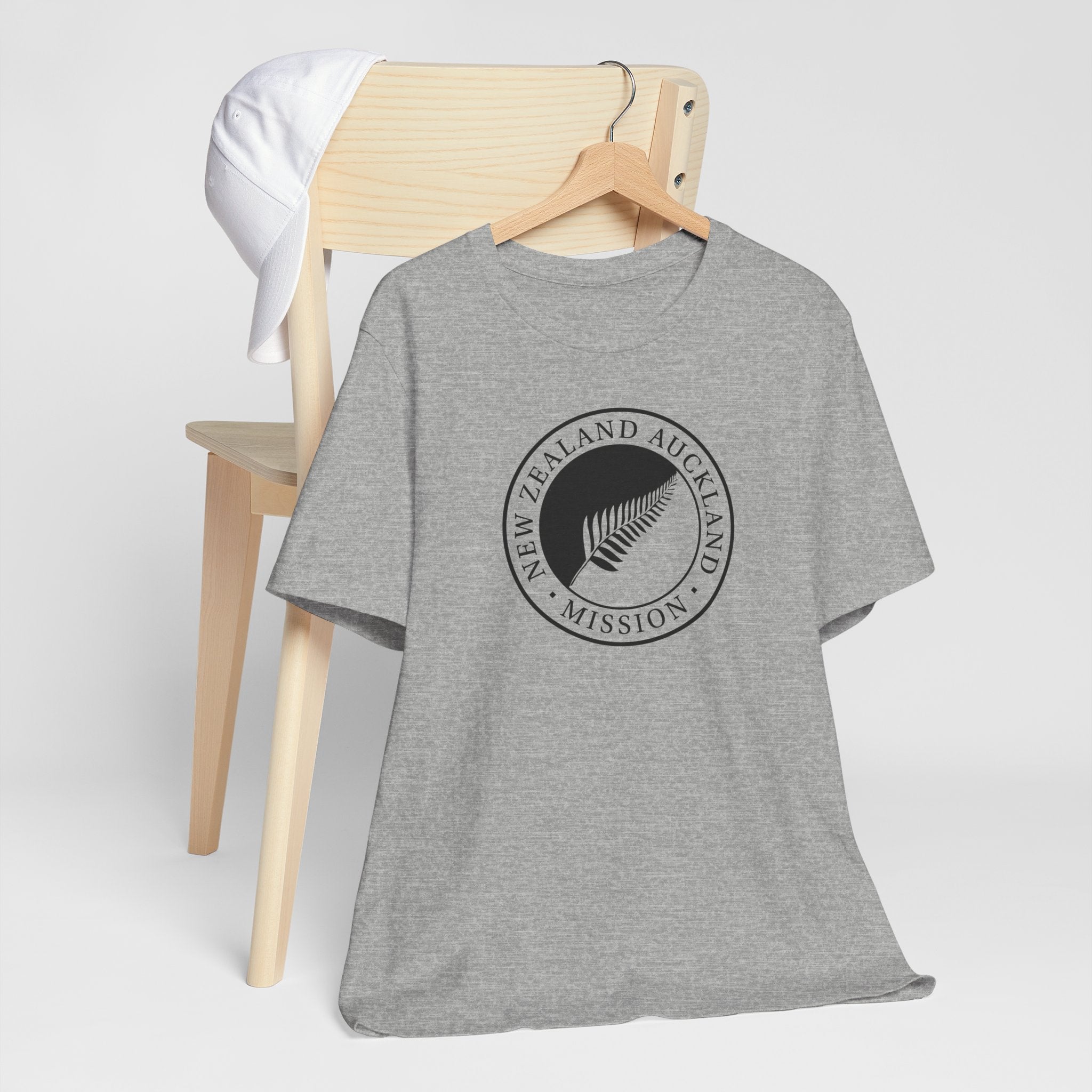 New Zealand Auckland Mission Circular Monochrome Logo T-Shirt - Latter-Day Saint LDS Missionary Gift - Book of Mormon
