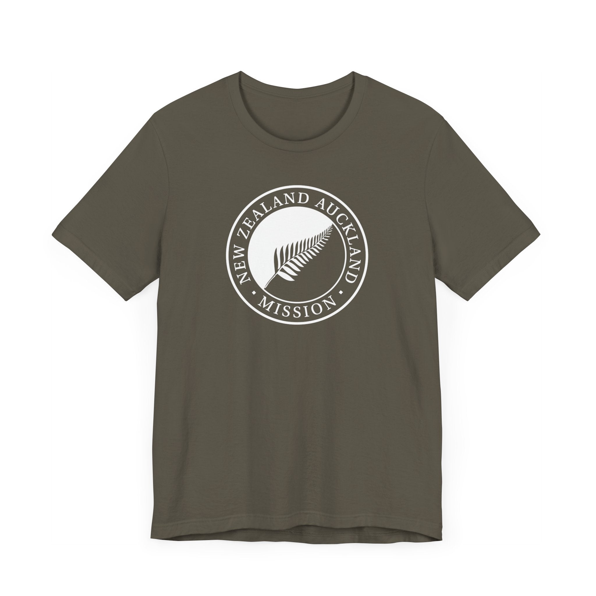 New Zealand Auckland Mission Circular Monochrome Logo T-Shirt - Latter-Day Saint LDS Missionary Gift - Book of Mormon