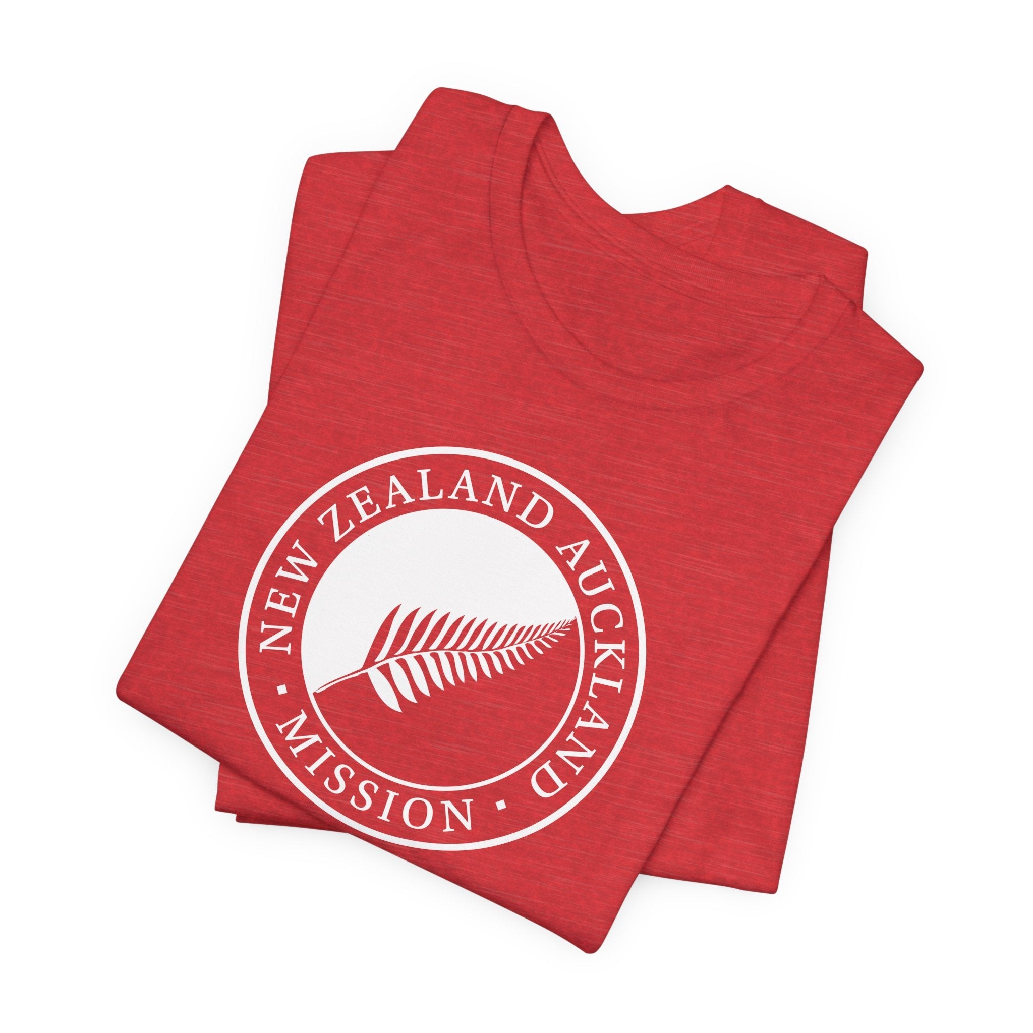 New Zealand Auckland Mission Circular Monochrome Logo T-Shirt - Latter-Day Saint LDS Missionary Gift - Book of Mormon