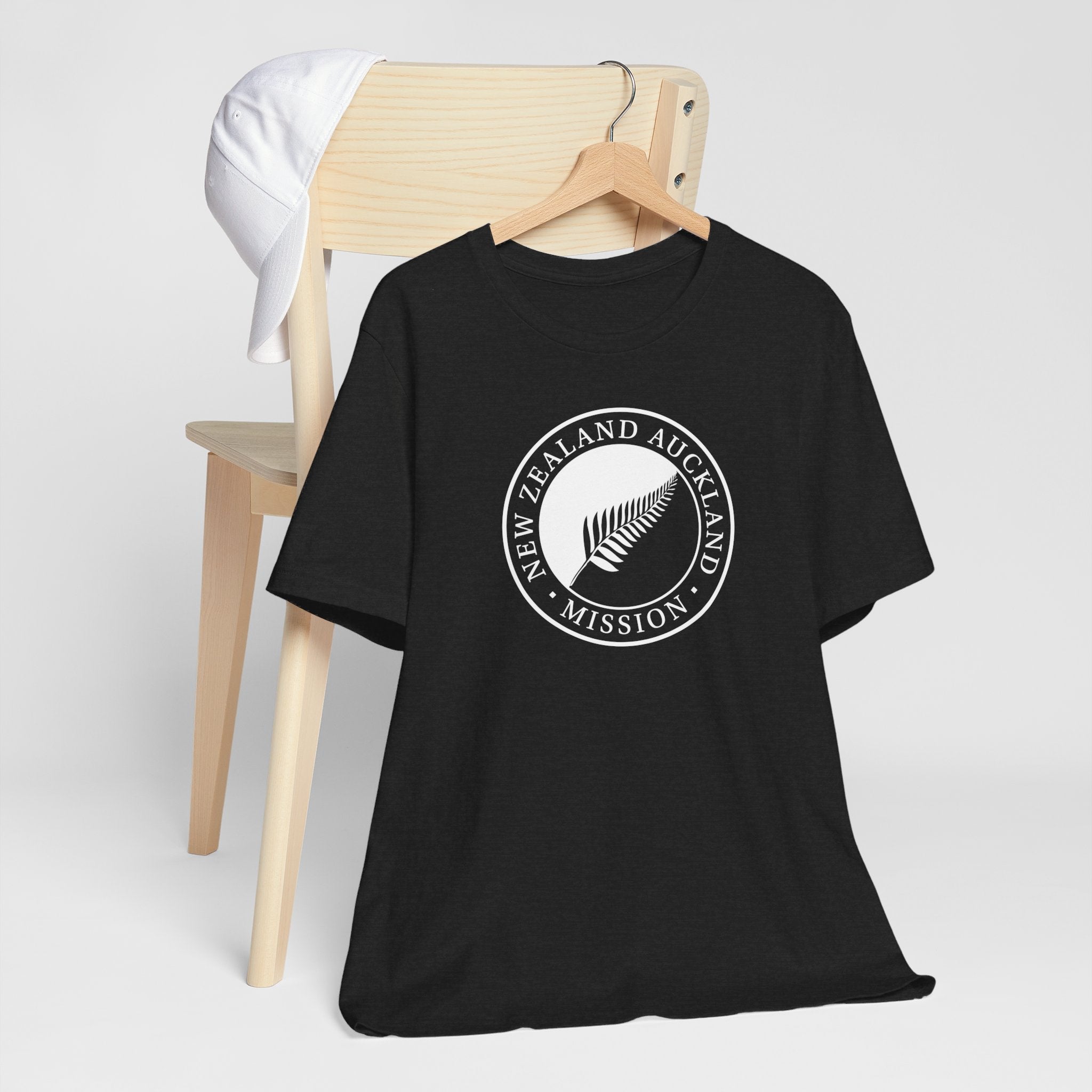 New Zealand Auckland Mission Circular Monochrome Logo T-Shirt - Latter-Day Saint LDS Missionary Gift - Book of Mormon