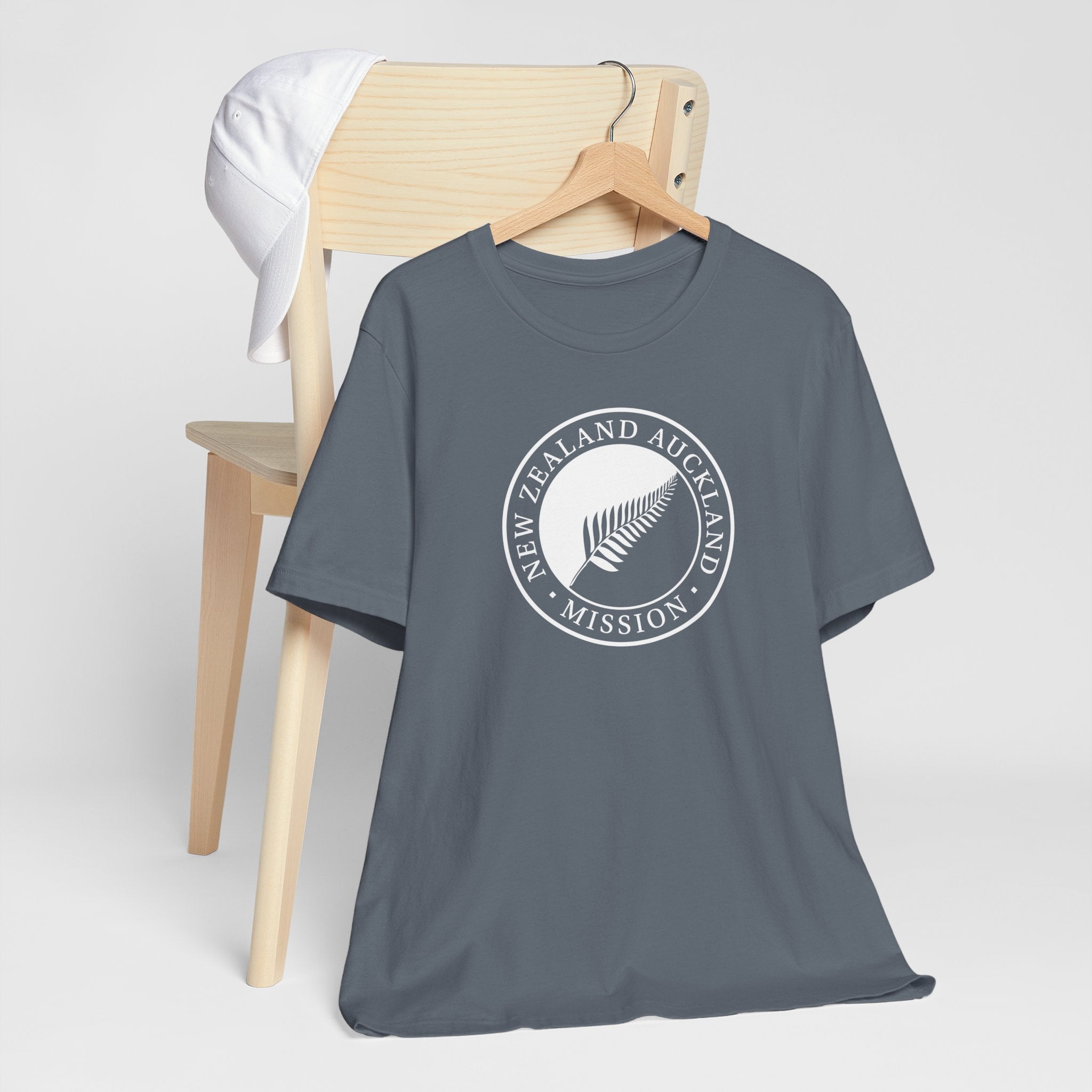 New Zealand Auckland Mission Circular Monochrome Logo T-Shirt - Latter-Day Saint LDS Missionary Gift - Book of Mormon