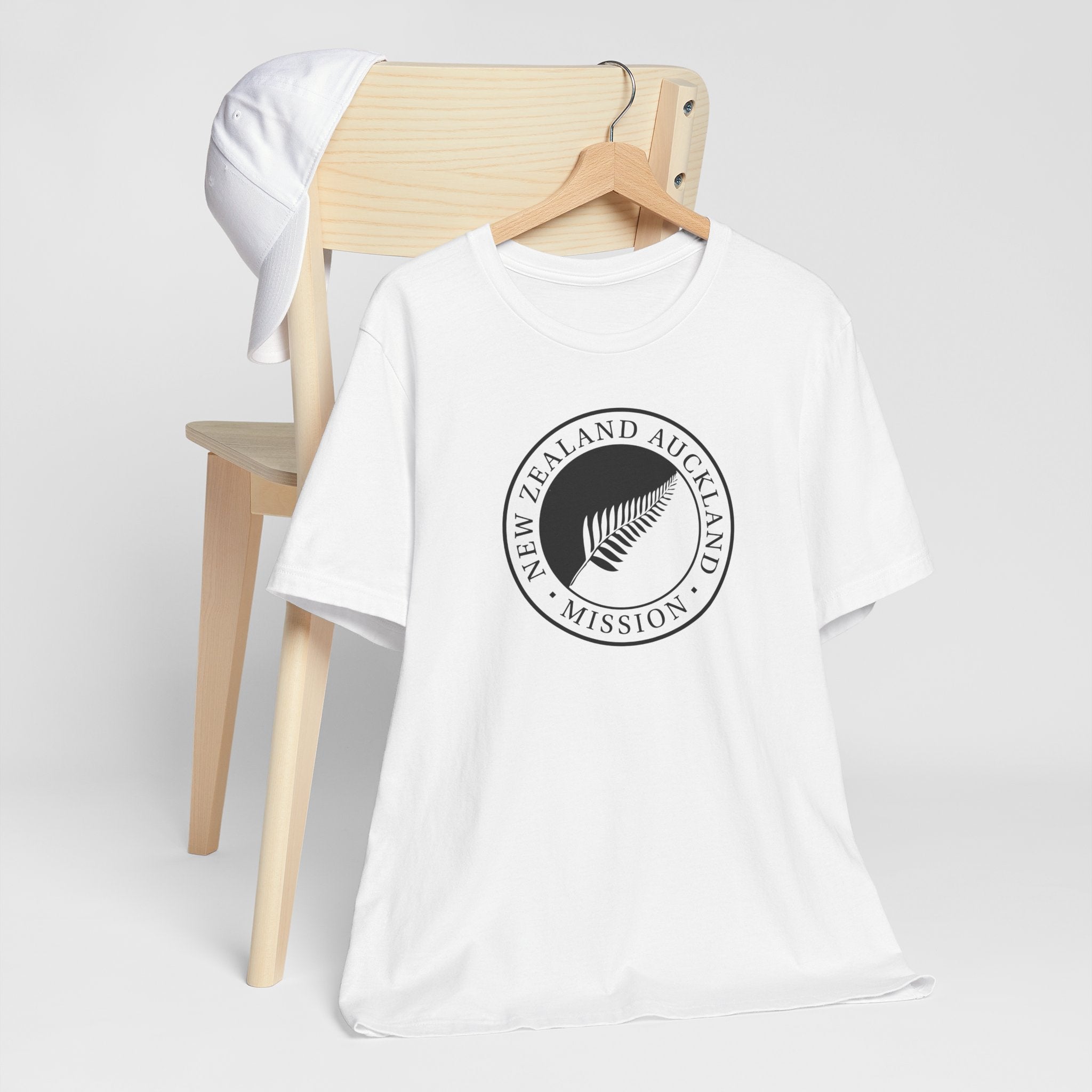 New Zealand Auckland Mission Circular Monochrome Logo T-Shirt - Latter-Day Saint LDS Missionary Gift - Book of Mormon
