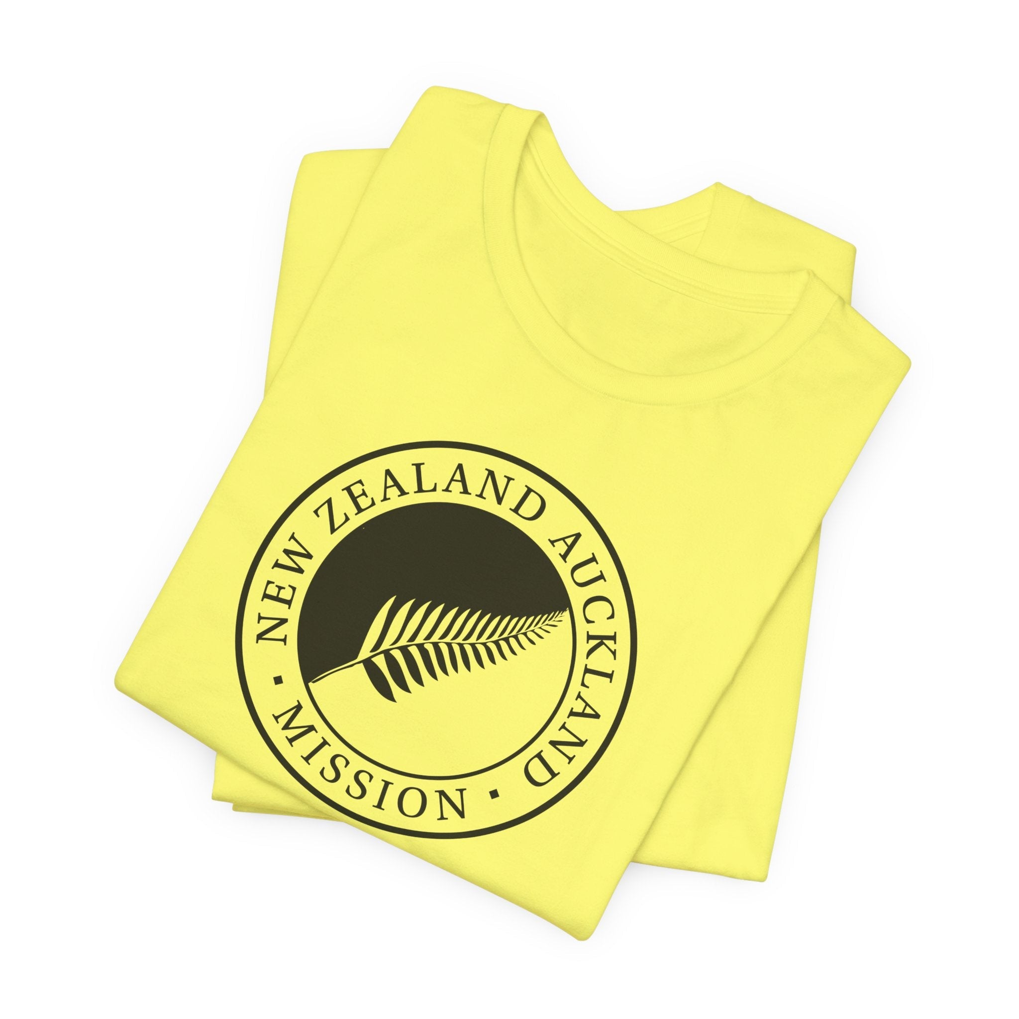 New Zealand Auckland Mission Circular Monochrome Logo T-Shirt - Latter-Day Saint LDS Missionary Gift - Book of Mormon