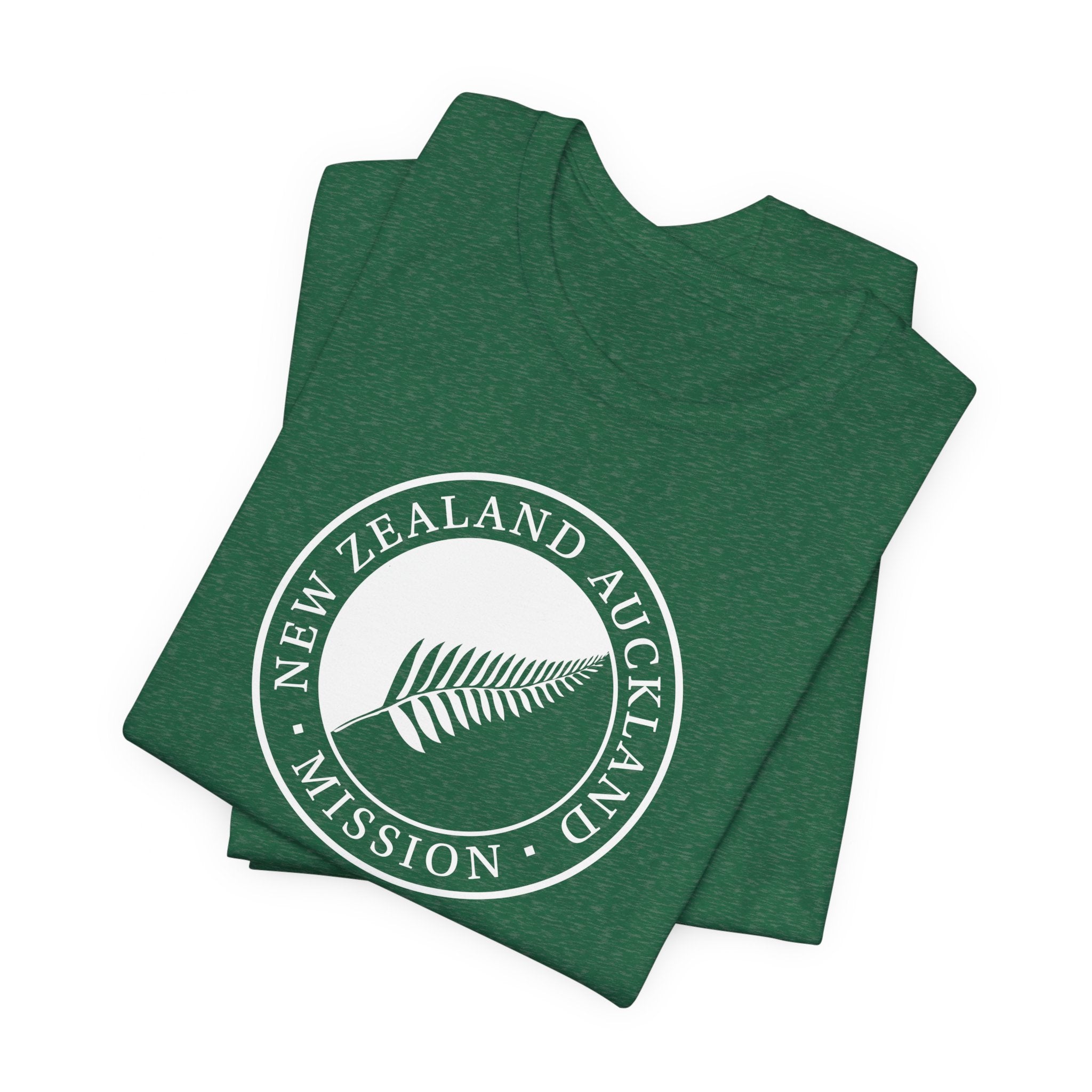 New Zealand Auckland Mission Circular Monochrome Logo T-Shirt - Latter-Day Saint LDS Missionary Gift - Book of Mormon