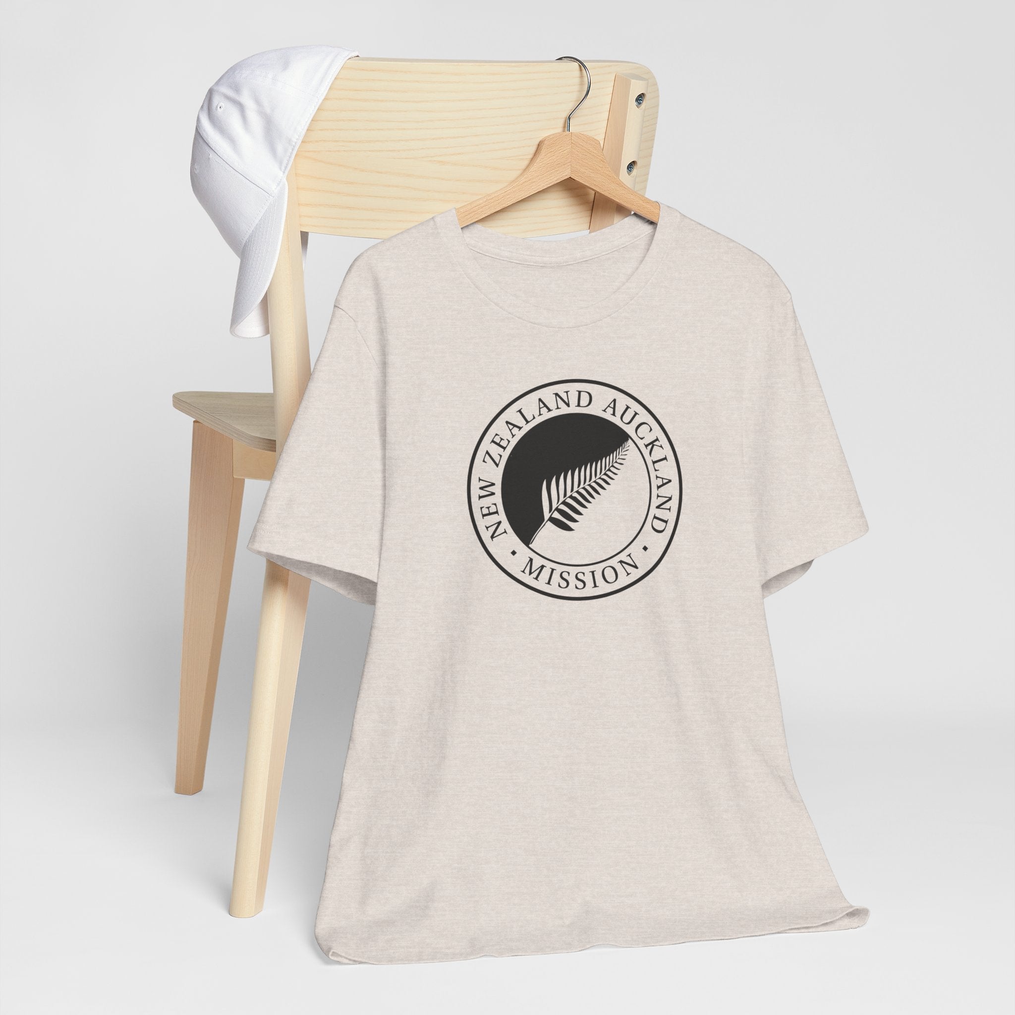New Zealand Auckland Mission Circular Monochrome Logo T-Shirt - Latter-Day Saint LDS Missionary Gift - Book of Mormon
