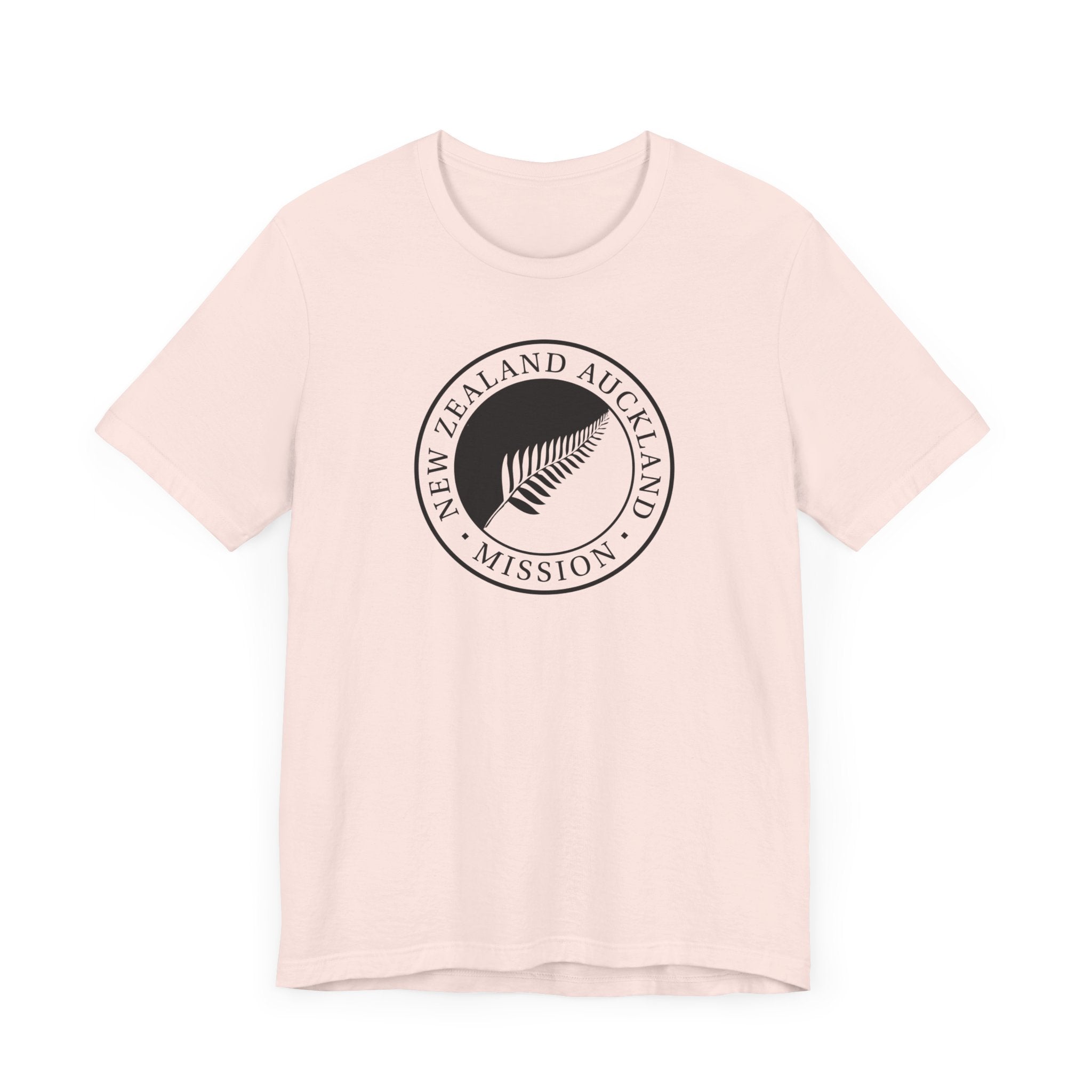 New Zealand Auckland Mission Circular Monochrome Logo T-Shirt - Latter-Day Saint LDS Missionary Gift - Book of Mormon