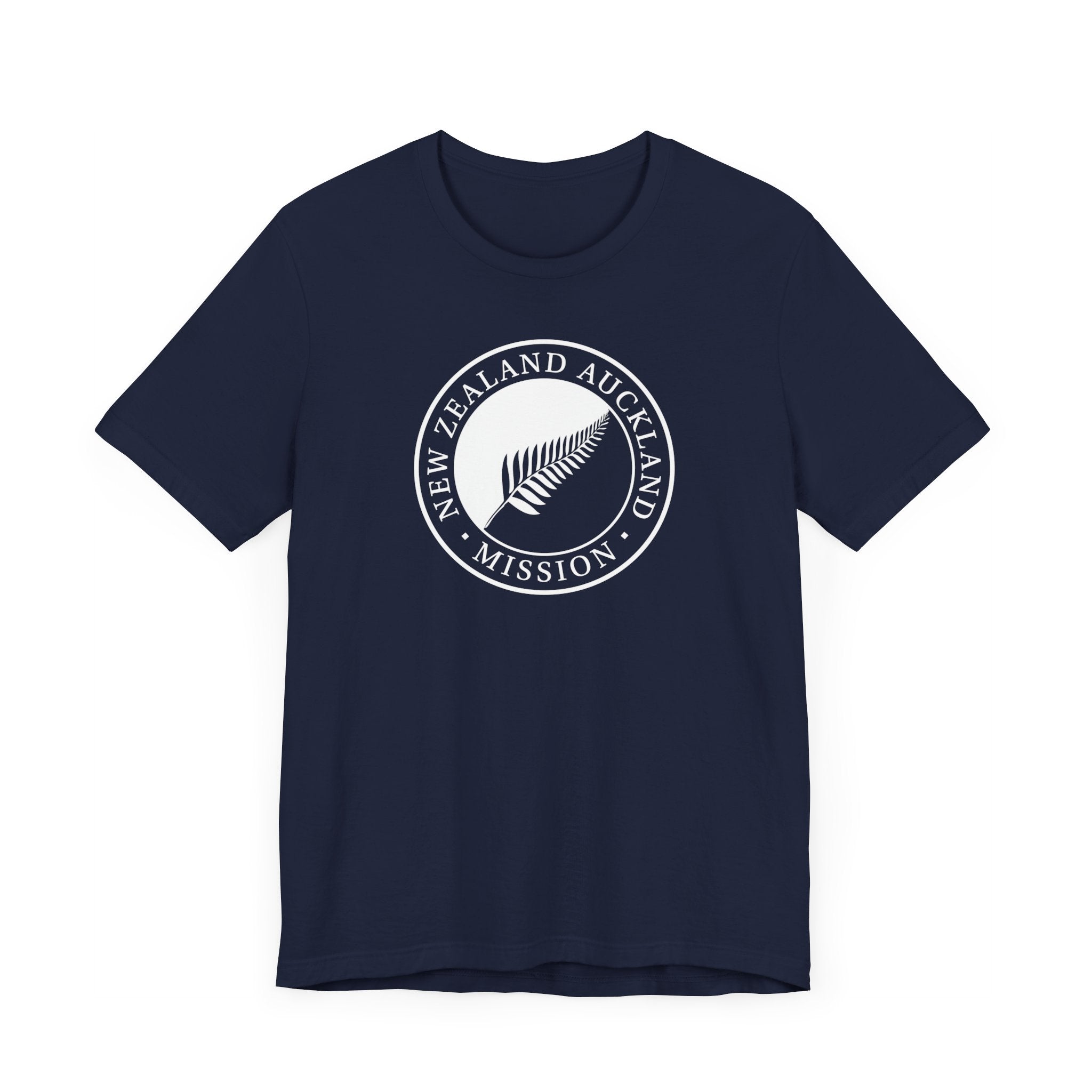 New Zealand Auckland Mission Circular Monochrome Logo T-Shirt - Latter-Day Saint LDS Missionary Gift - Book of Mormon