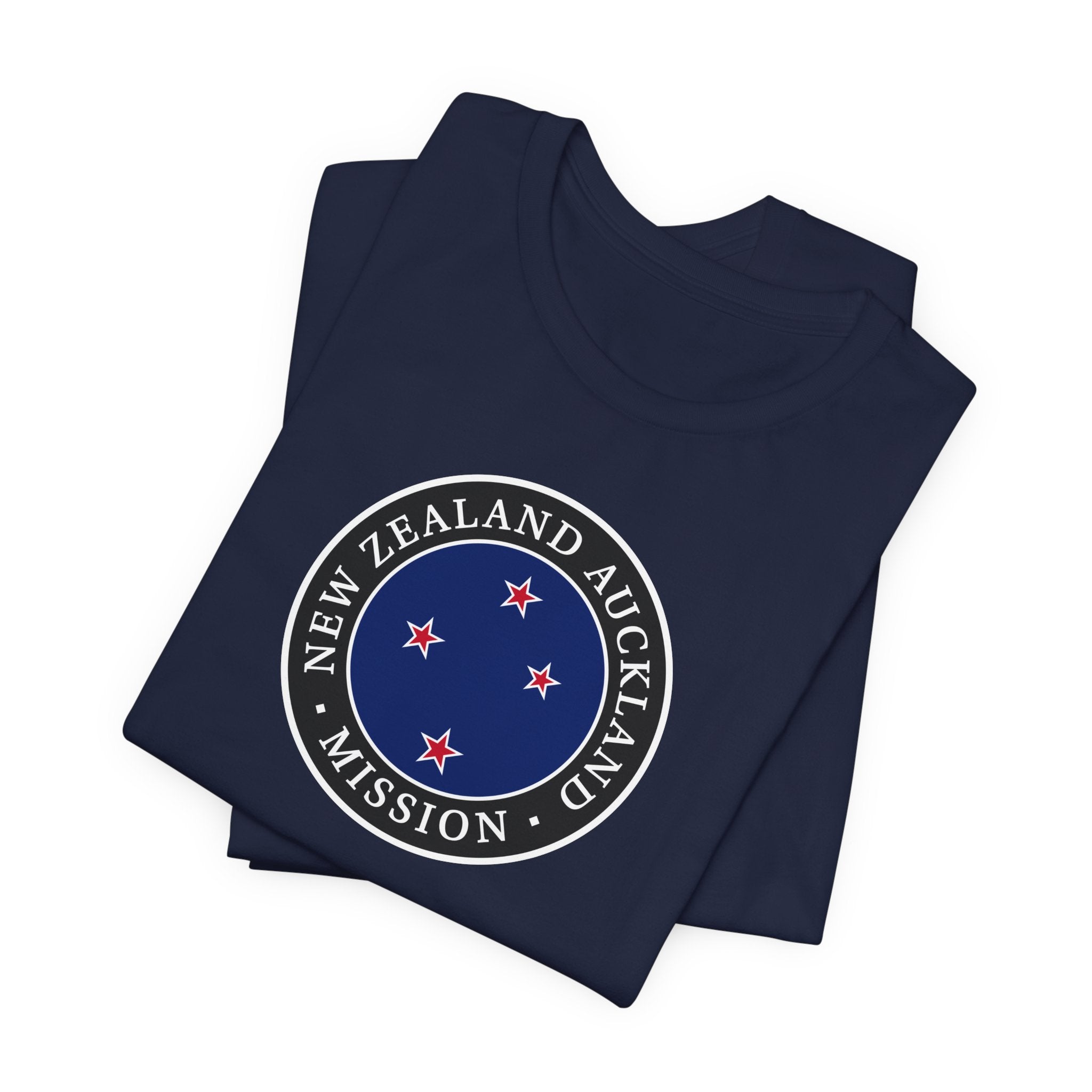 New Zealand Auckland Mission Flag Logo (Black Border) T-shirt - Latter-Day Saint LDS Missionary Gift - Book of Mormon