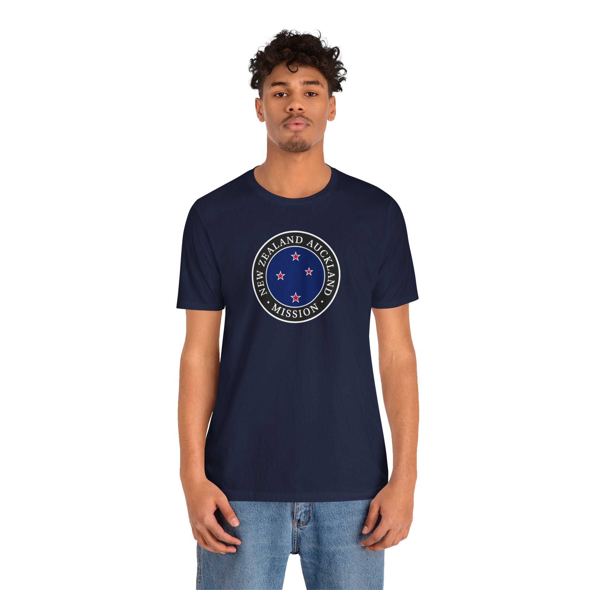 New Zealand Auckland Mission Flag Logo (Black Border) T-shirt - Latter-Day Saint LDS Missionary Gift - Book of Mormon