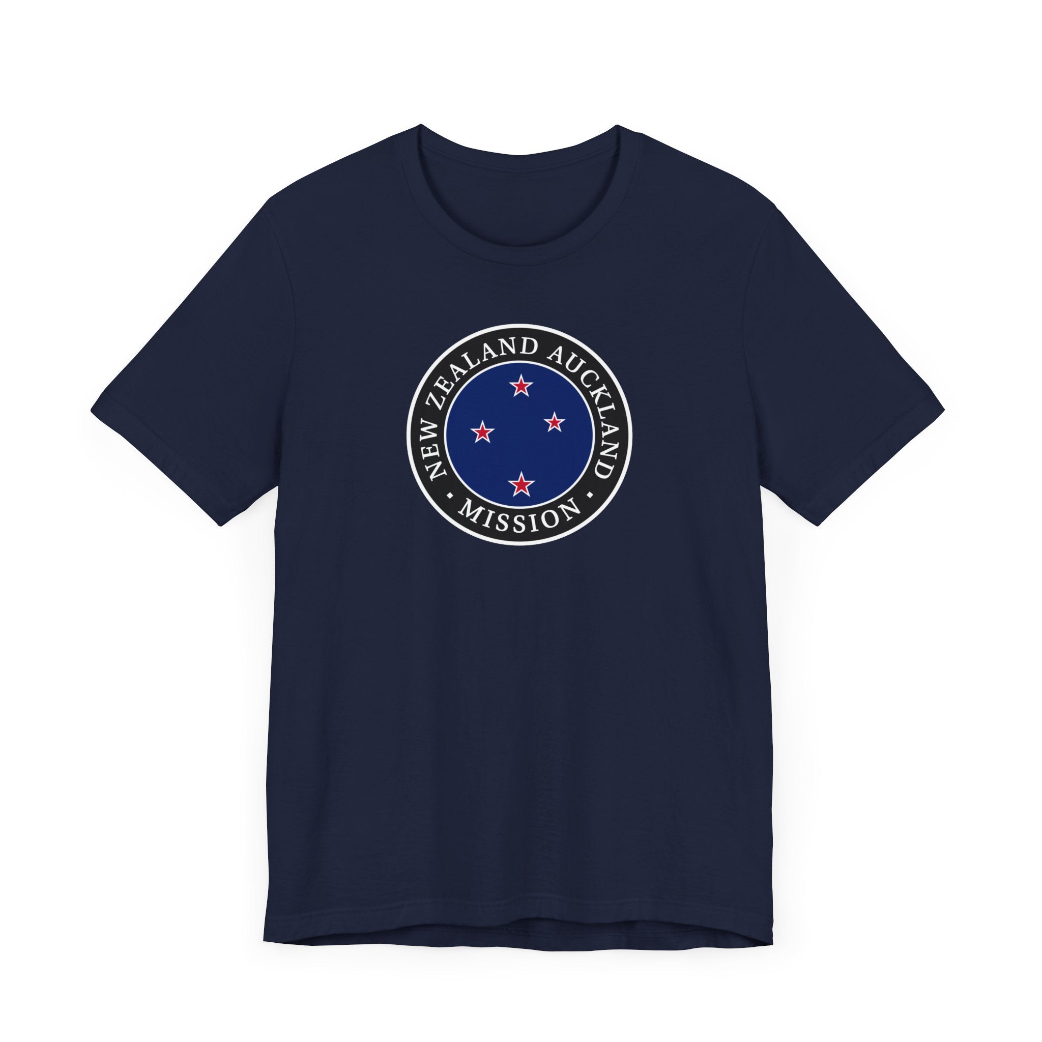 New Zealand Auckland Mission Flag Logo (Black Border) T-shirt - Latter-Day Saint LDS Missionary Gift - Book of Mormon