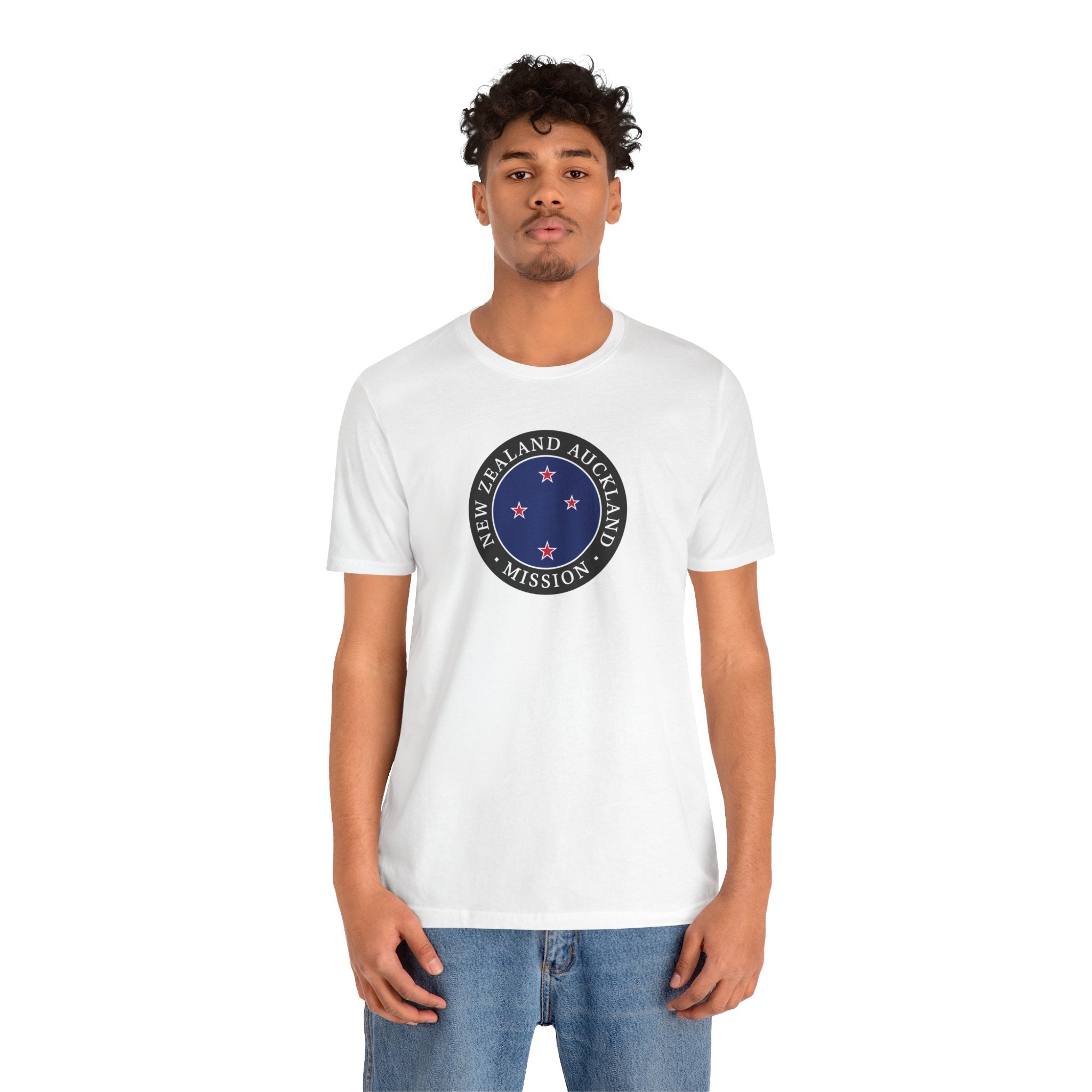 New Zealand Auckland Mission Flag Logo (Black Border) T-shirt - Latter-Day Saint LDS Missionary Gift - Book of Mormon