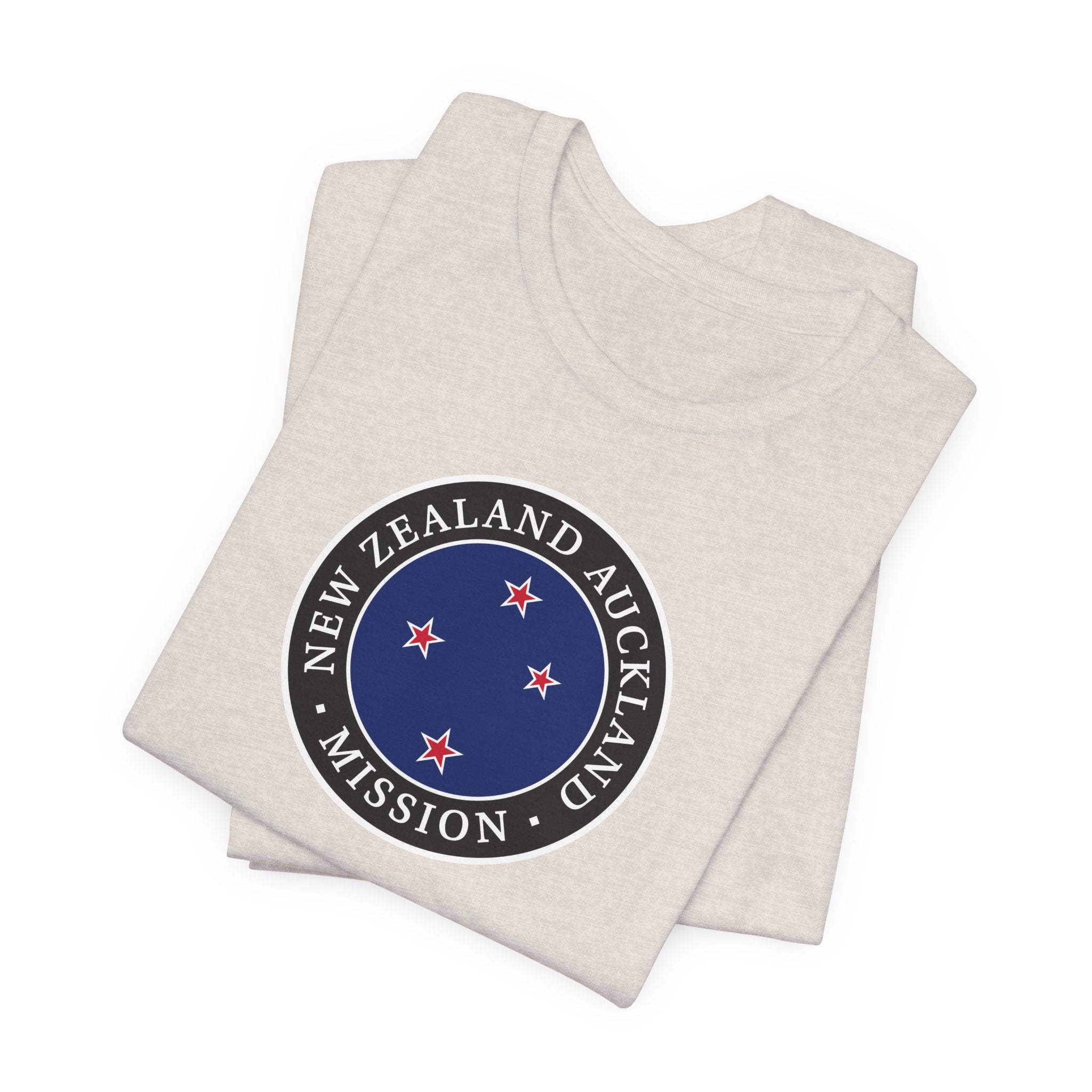 New Zealand Auckland Mission Flag Logo (Black Border) T-shirt - Latter-Day Saint LDS Missionary Gift - Book of Mormon