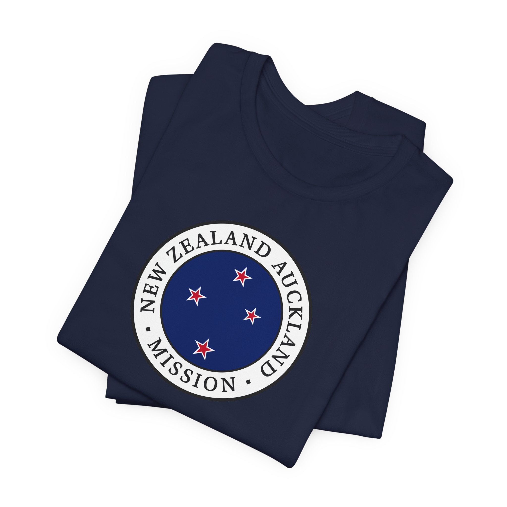 New Zealand Auckland Mission Flag Logo (White Border) T-shirt - Latter-Day Saint LDS Missionary Gift - Book of Mormon