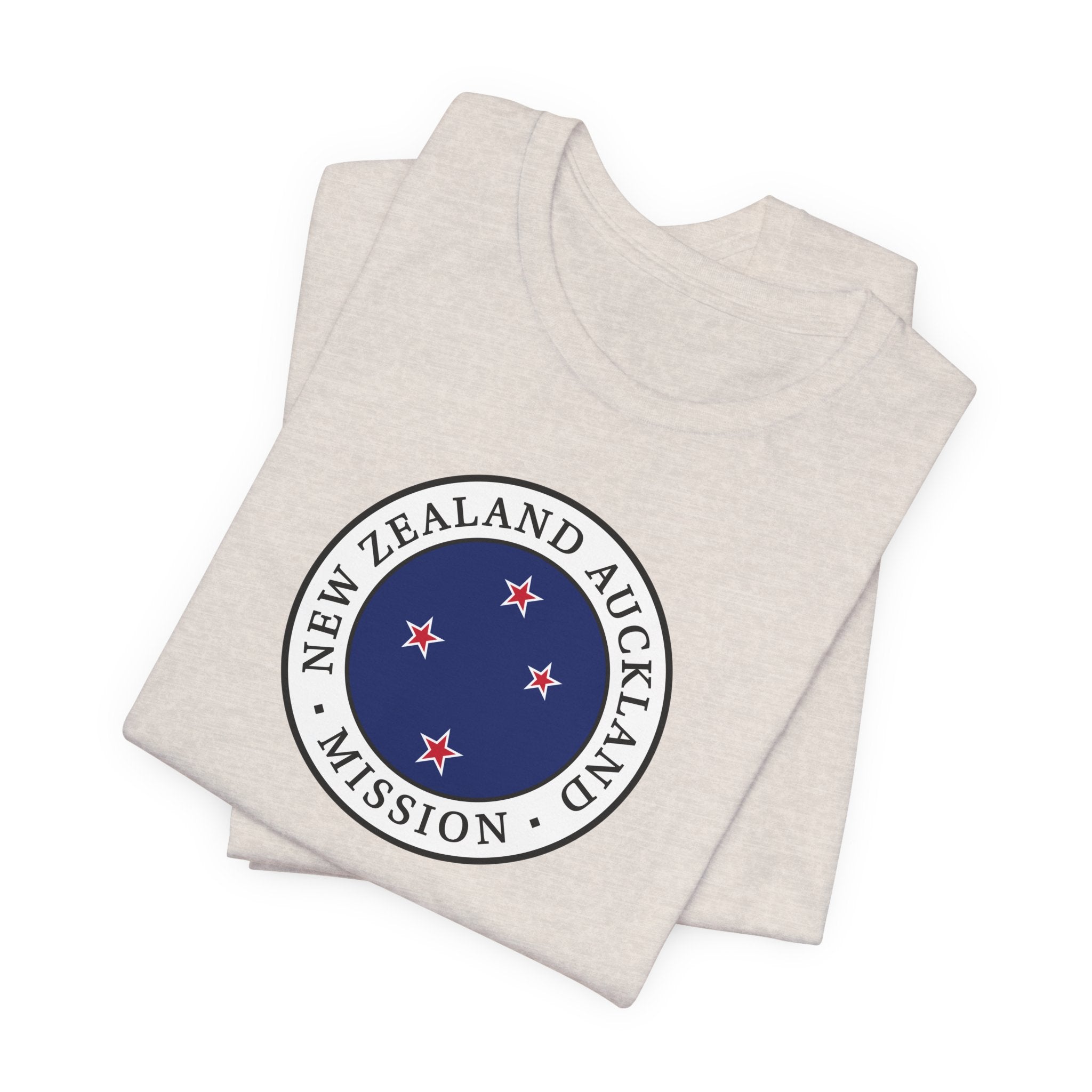 New Zealand Auckland Mission Flag Logo (White Border) T-shirt - Latter-Day Saint LDS Missionary Gift - Book of Mormon