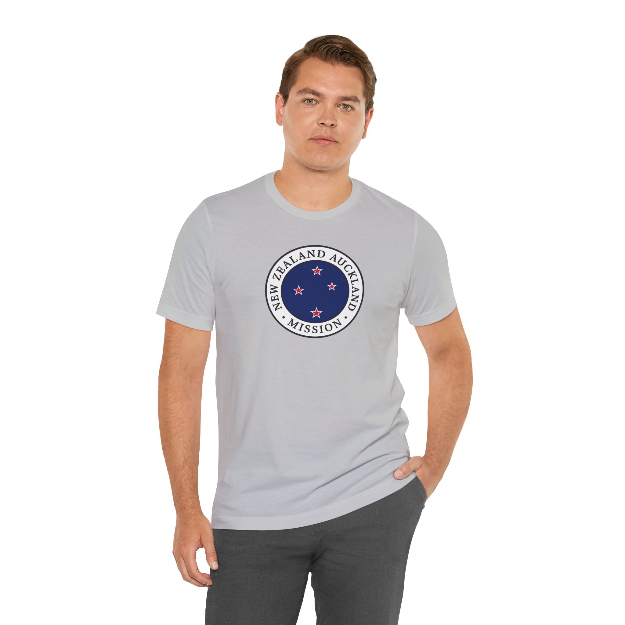 New Zealand Auckland Mission Flag Logo (White Border) T-shirt - Latter-Day Saint LDS Missionary Gift - Book of Mormon