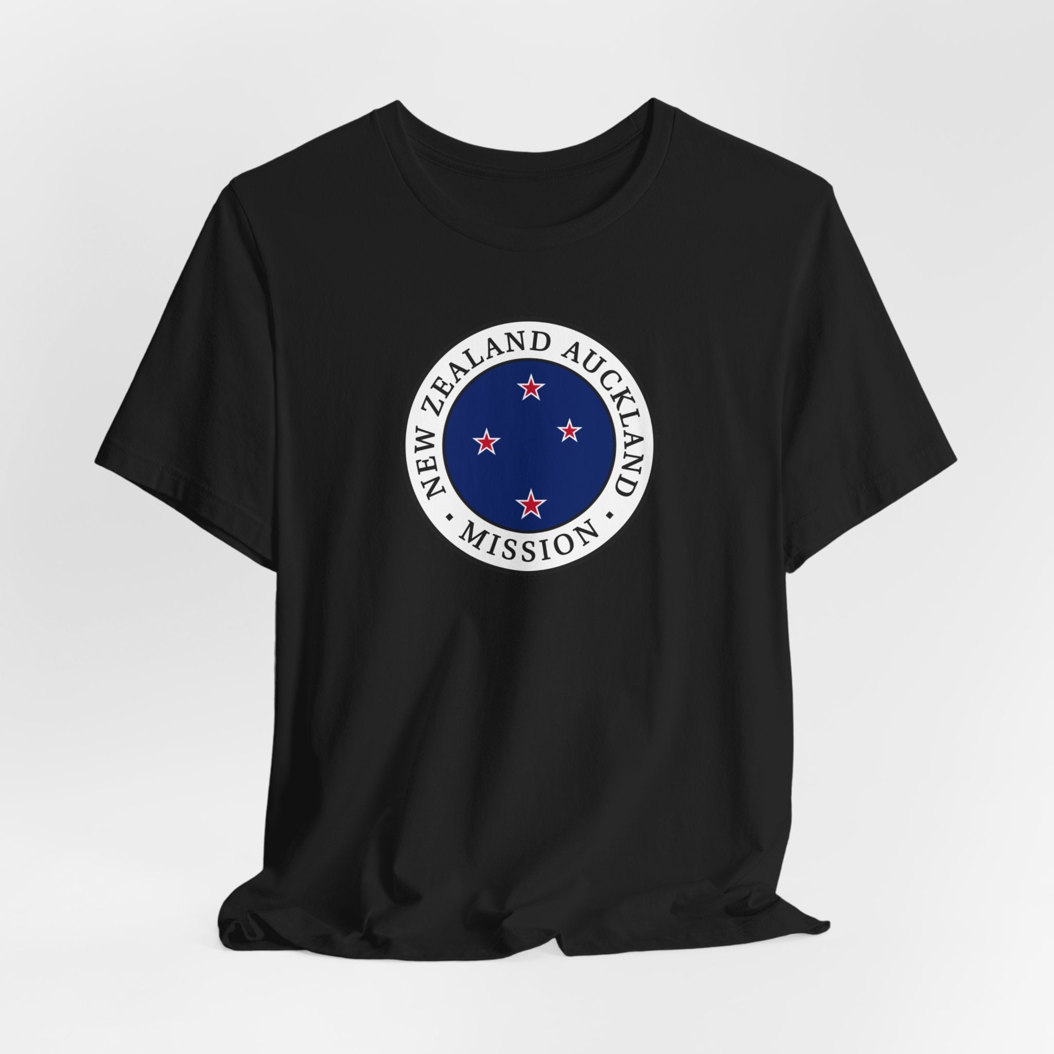 New Zealand Auckland Mission Flag Logo (White Border) T-shirt - Latter-Day Saint LDS Missionary Gift - Book of Mormon