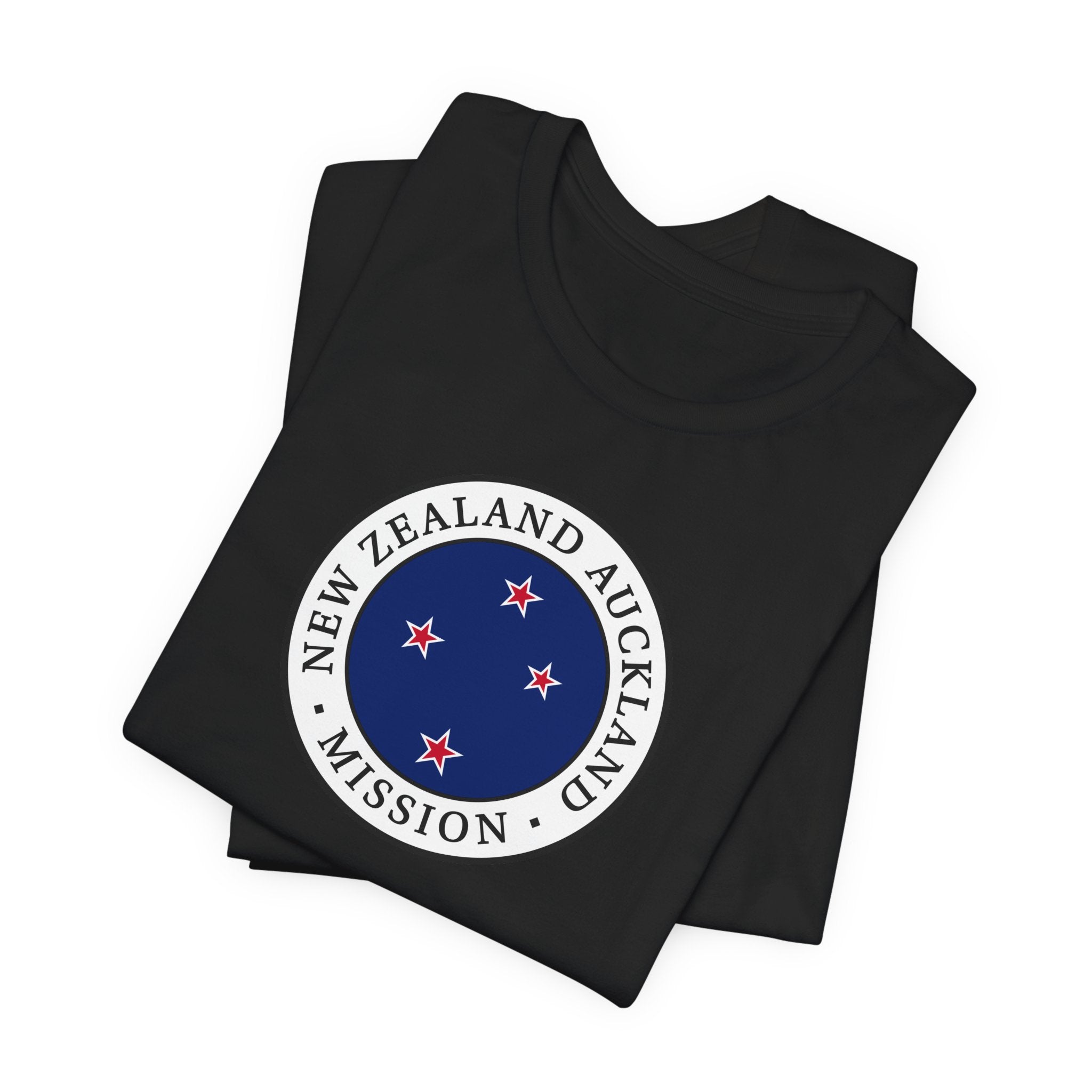 New Zealand Auckland Mission Flag Logo (White Border) T-shirt - Latter-Day Saint LDS Missionary Gift - Book of Mormon