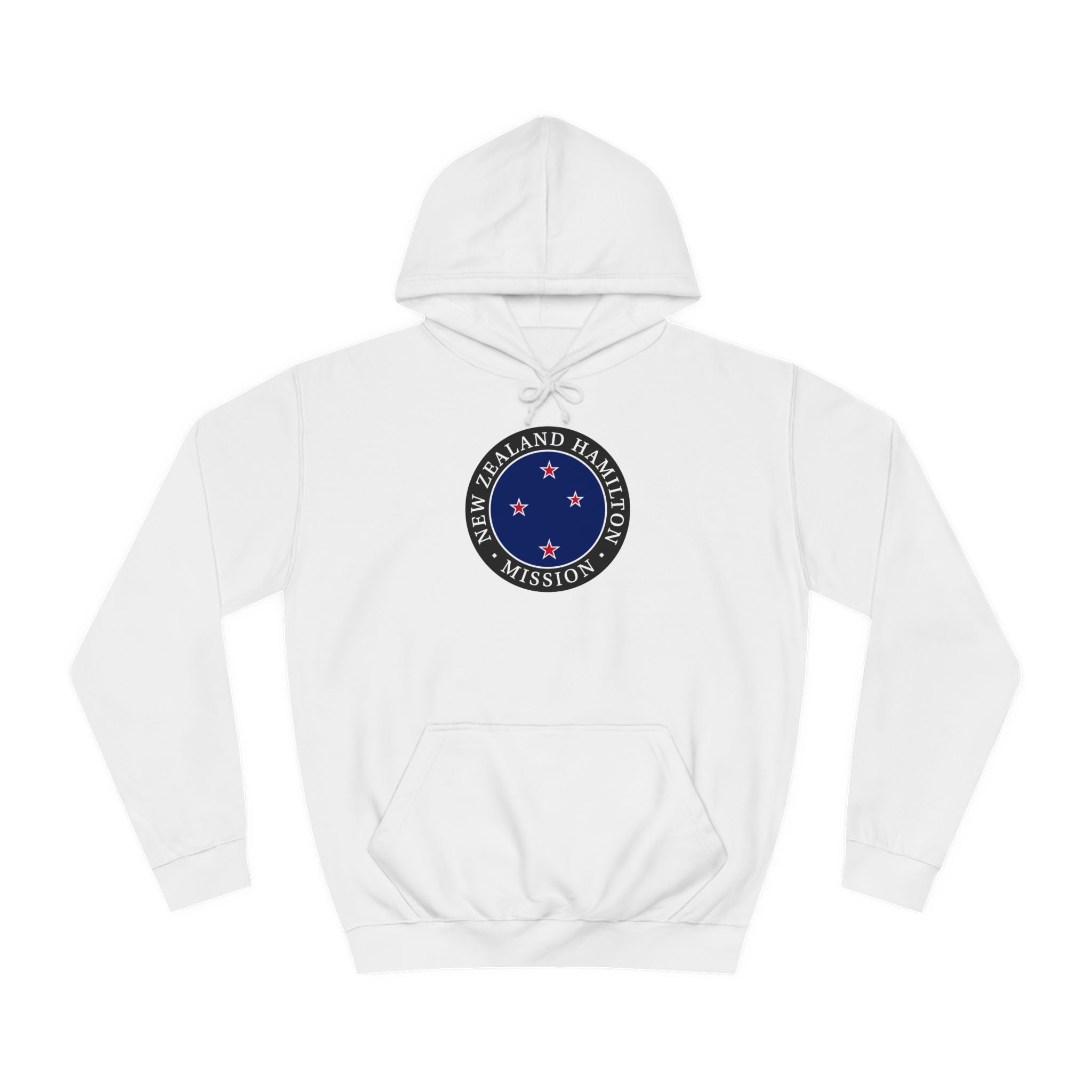 New Zealand Hamilton Mission Flag Logo (Black Border) College Hoodie - Latter-Day Saint LDS Missionary Gift - Book of Mormon