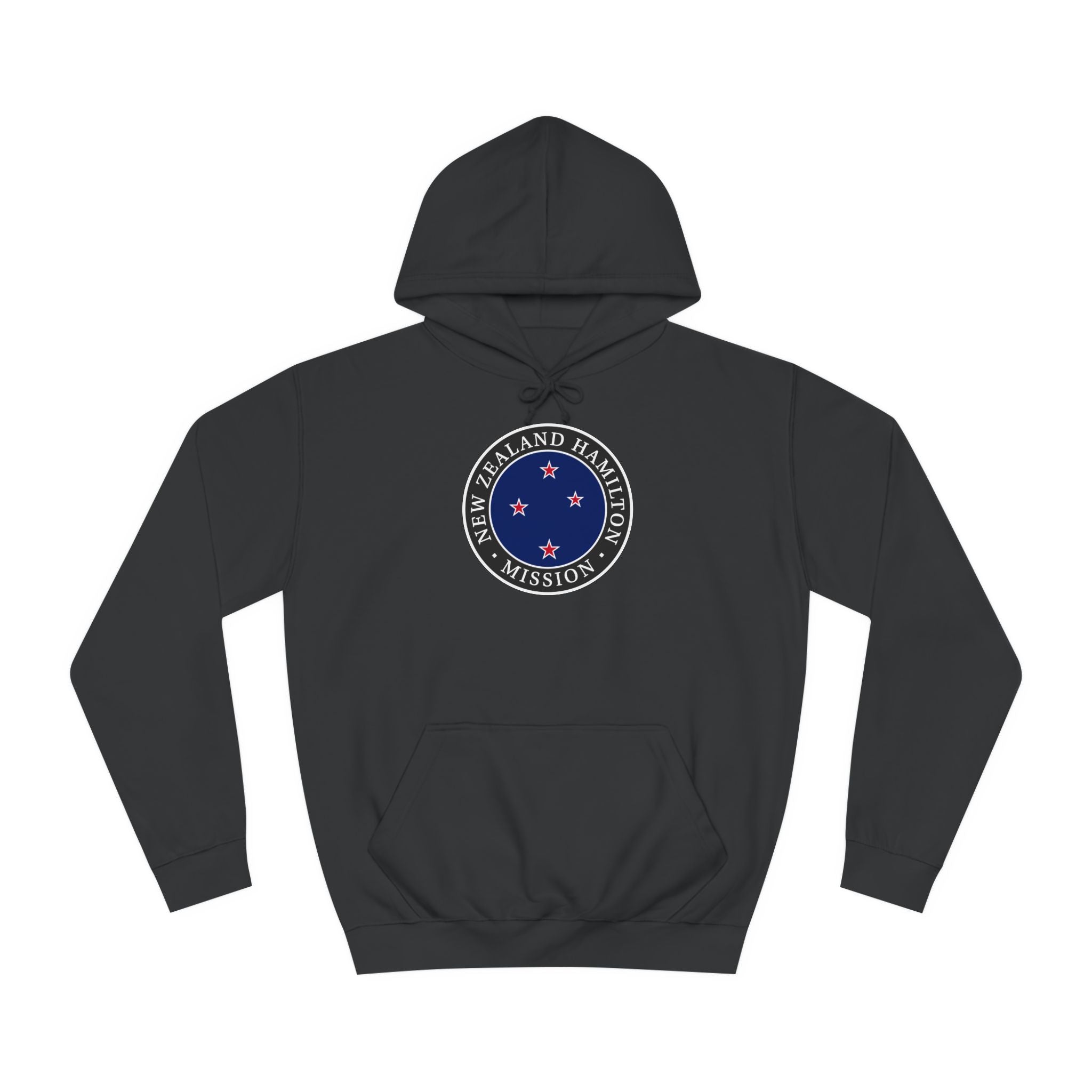 New Zealand Hamilton Mission Flag Logo (Black Border) College Hoodie - Latter-Day Saint LDS Missionary Gift - Book of Mormon