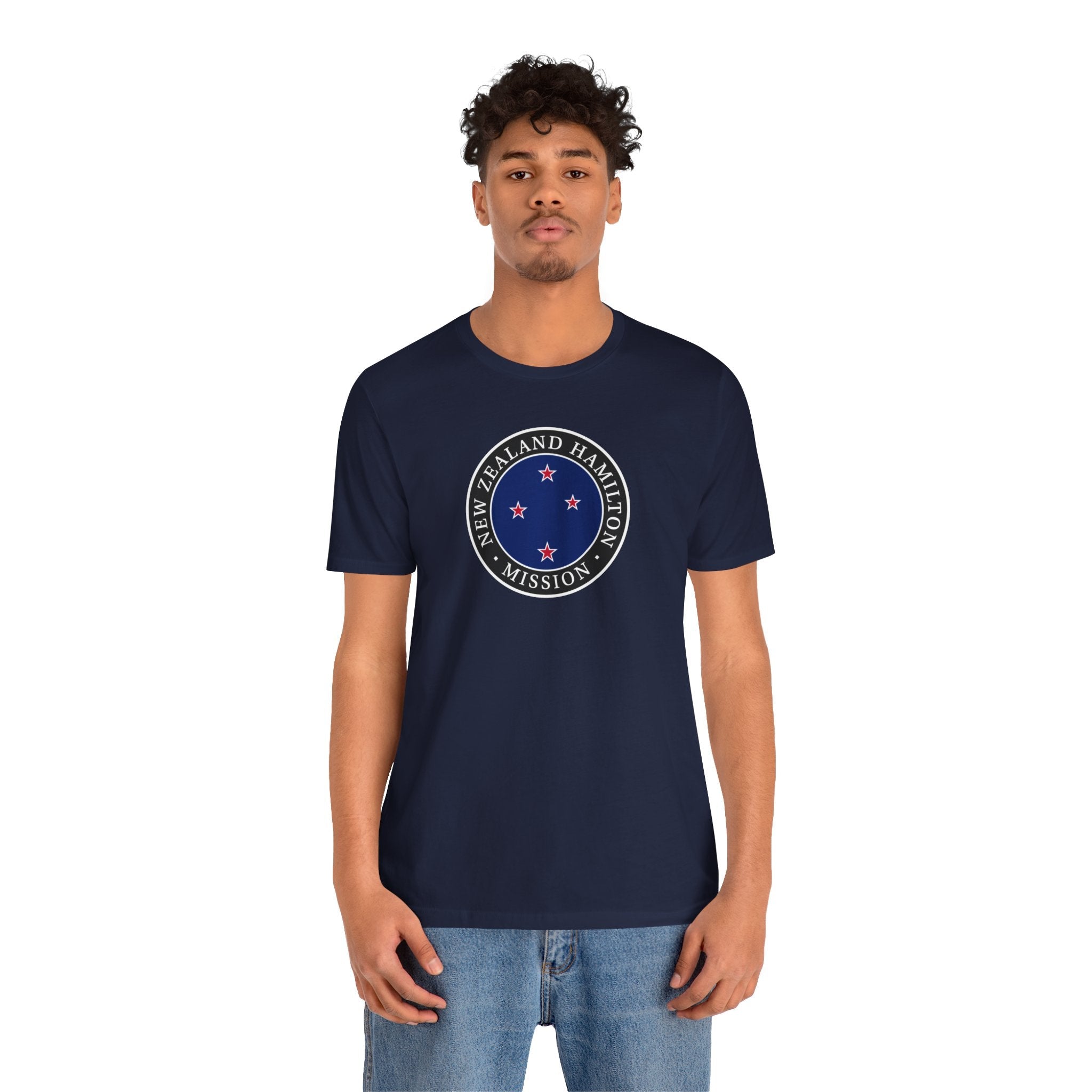 New Zealand Hamilton Mission Flag Logo (Black Border) T-shirt - Mission Wishlist - LDS Missionary Gift Store