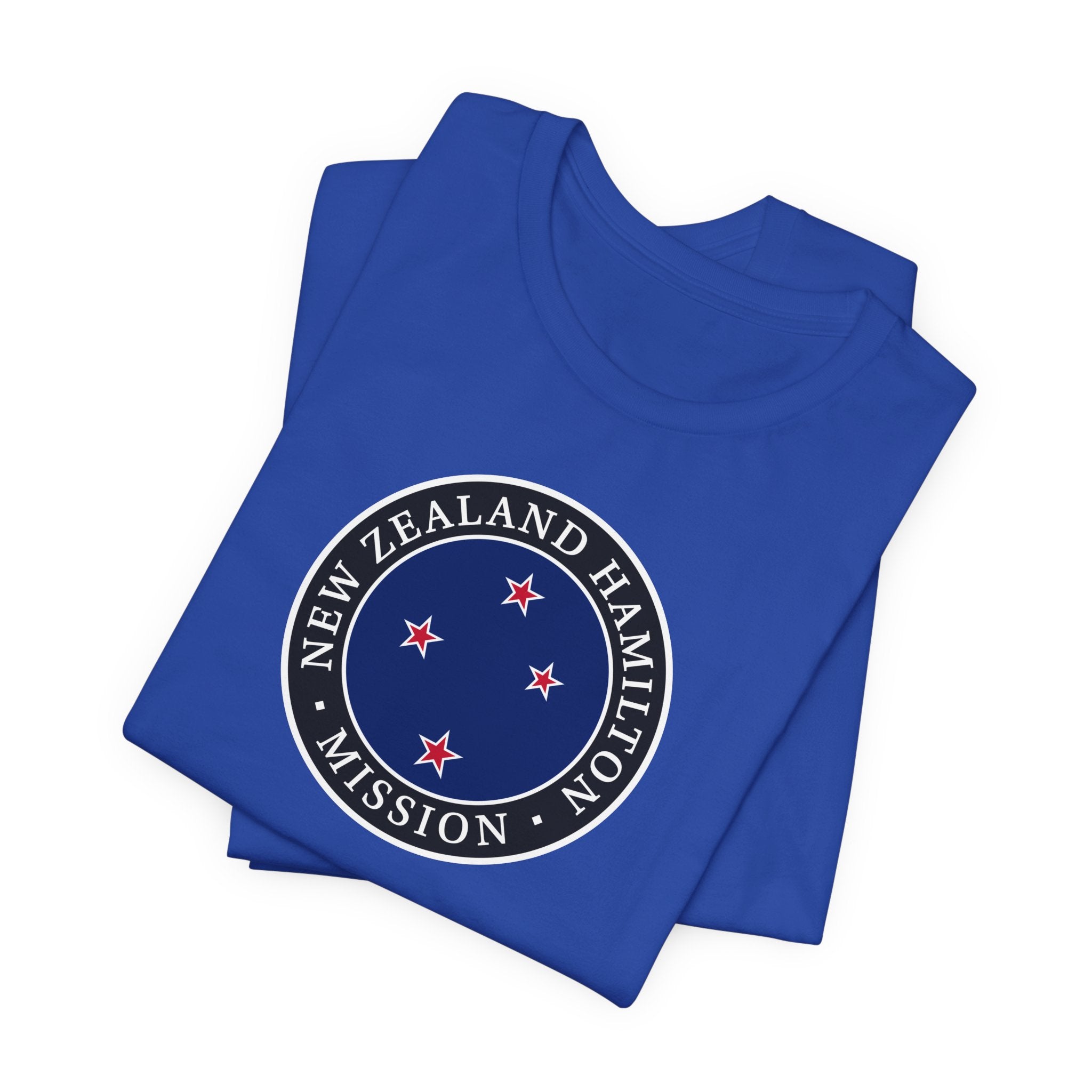 New Zealand Hamilton Mission Flag Logo (Black Border) T-shirt - Mission Wishlist - LDS Missionary Gift Store