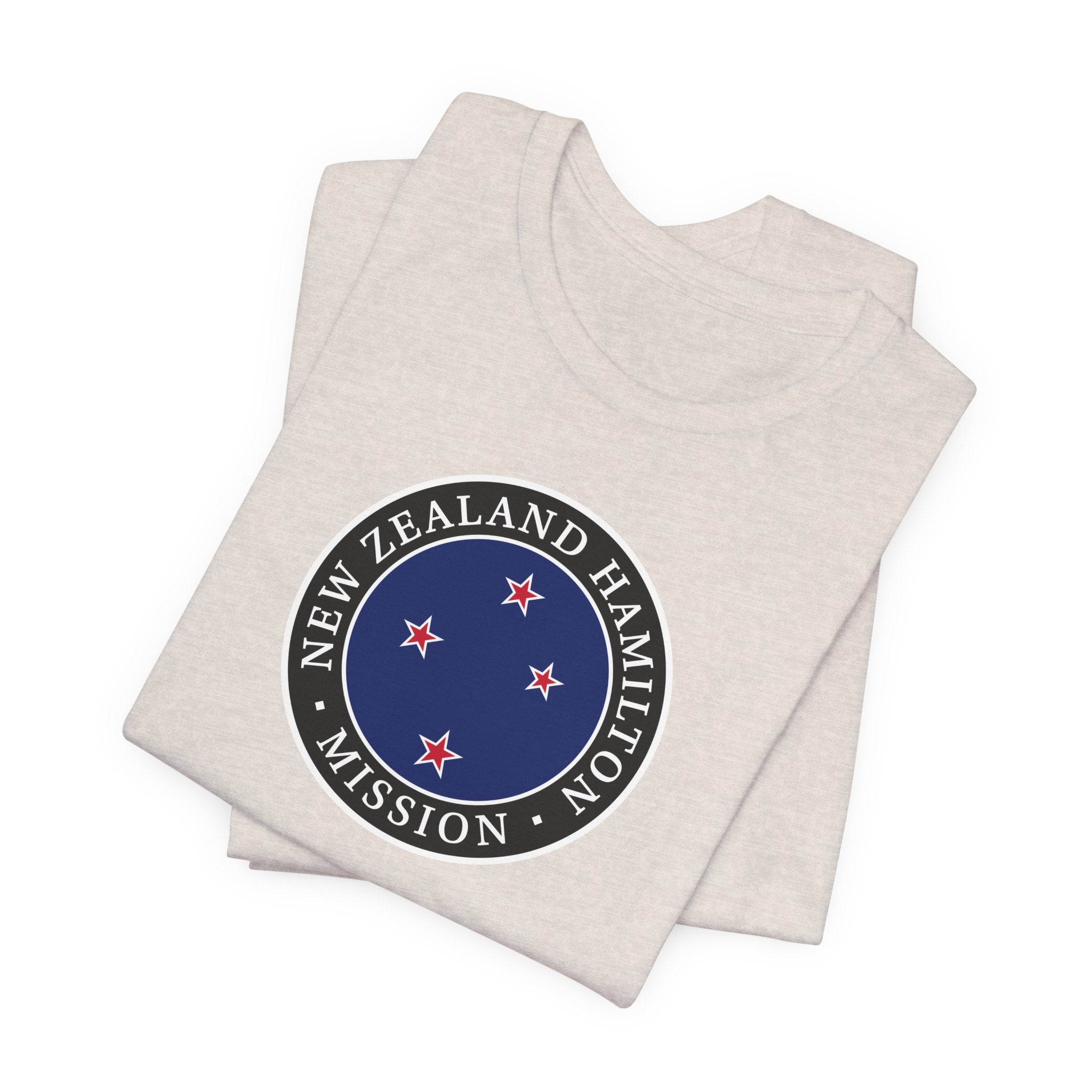 New Zealand Hamilton Mission Flag Logo (Black Border) T-shirt - Mission Wishlist - LDS Missionary Gift Store