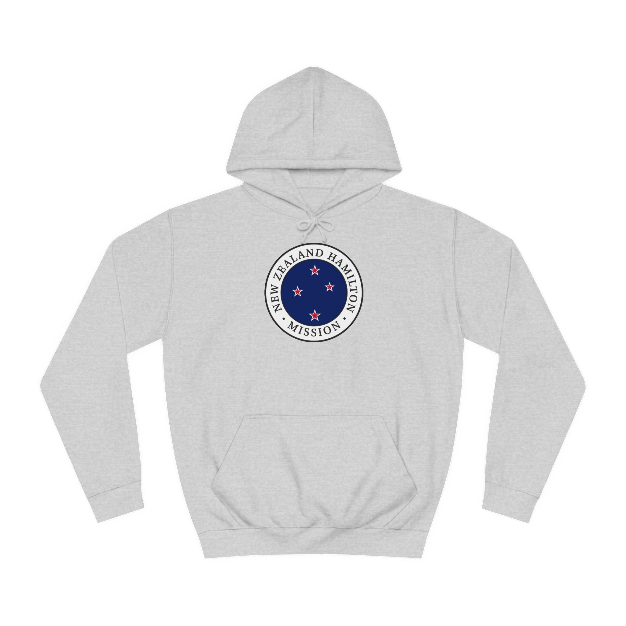 New Zealand Hamilton Mission Flag Logo (White Border) College Hoodie - Latter-Day Saint LDS Missionary Gift - Book of Mormon