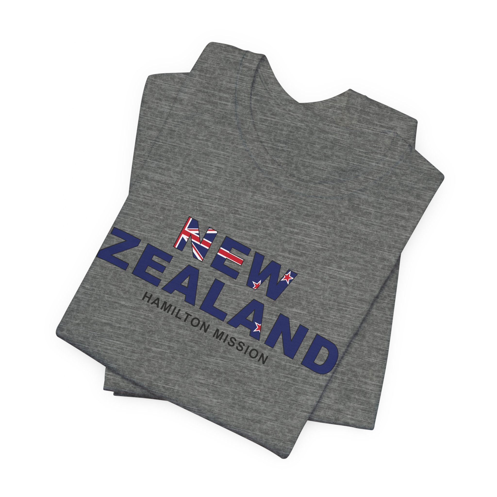 New Zealand Hamilton Mission Flag Title T-shirt - Latter-Day Saint LDS Missionary Gift - Book of Mormon