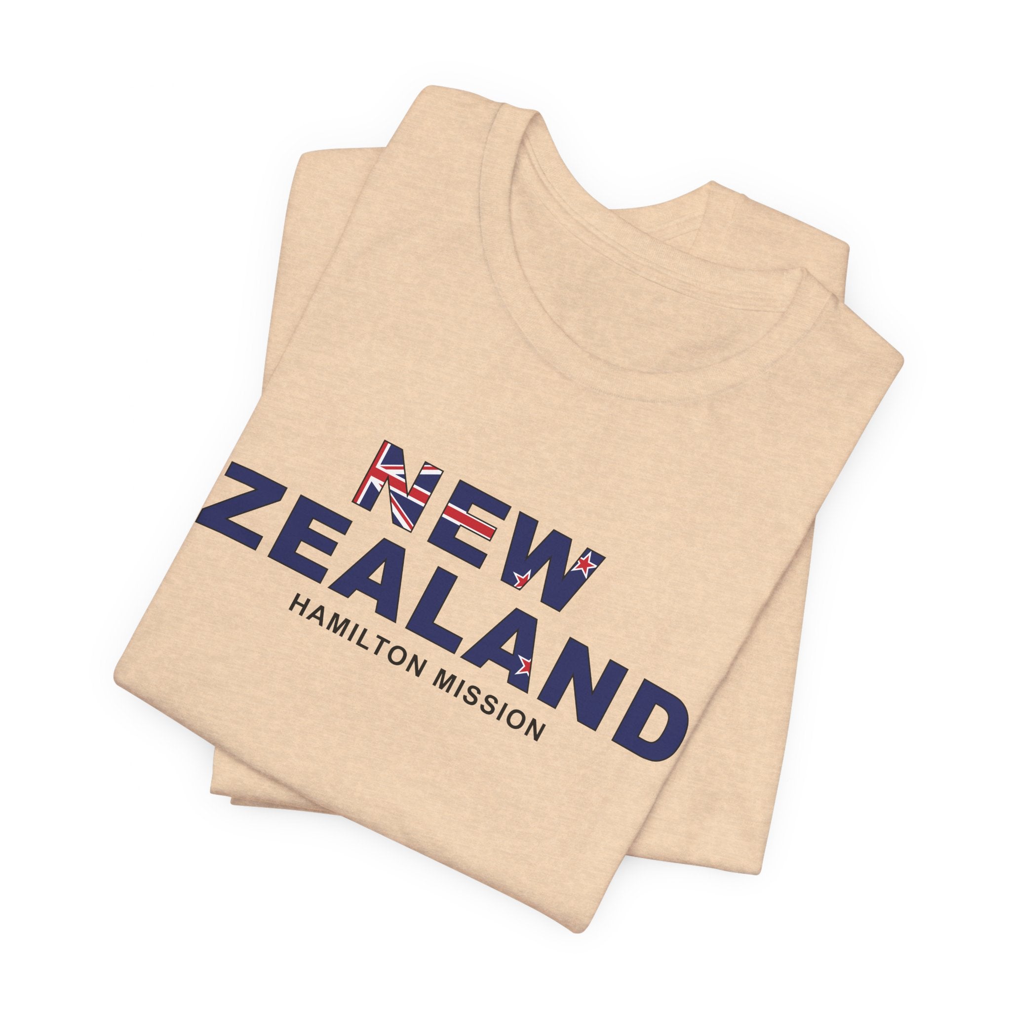 New Zealand Hamilton Mission Flag Title T-shirt - Latter-Day Saint LDS Missionary Gift - Book of Mormon
