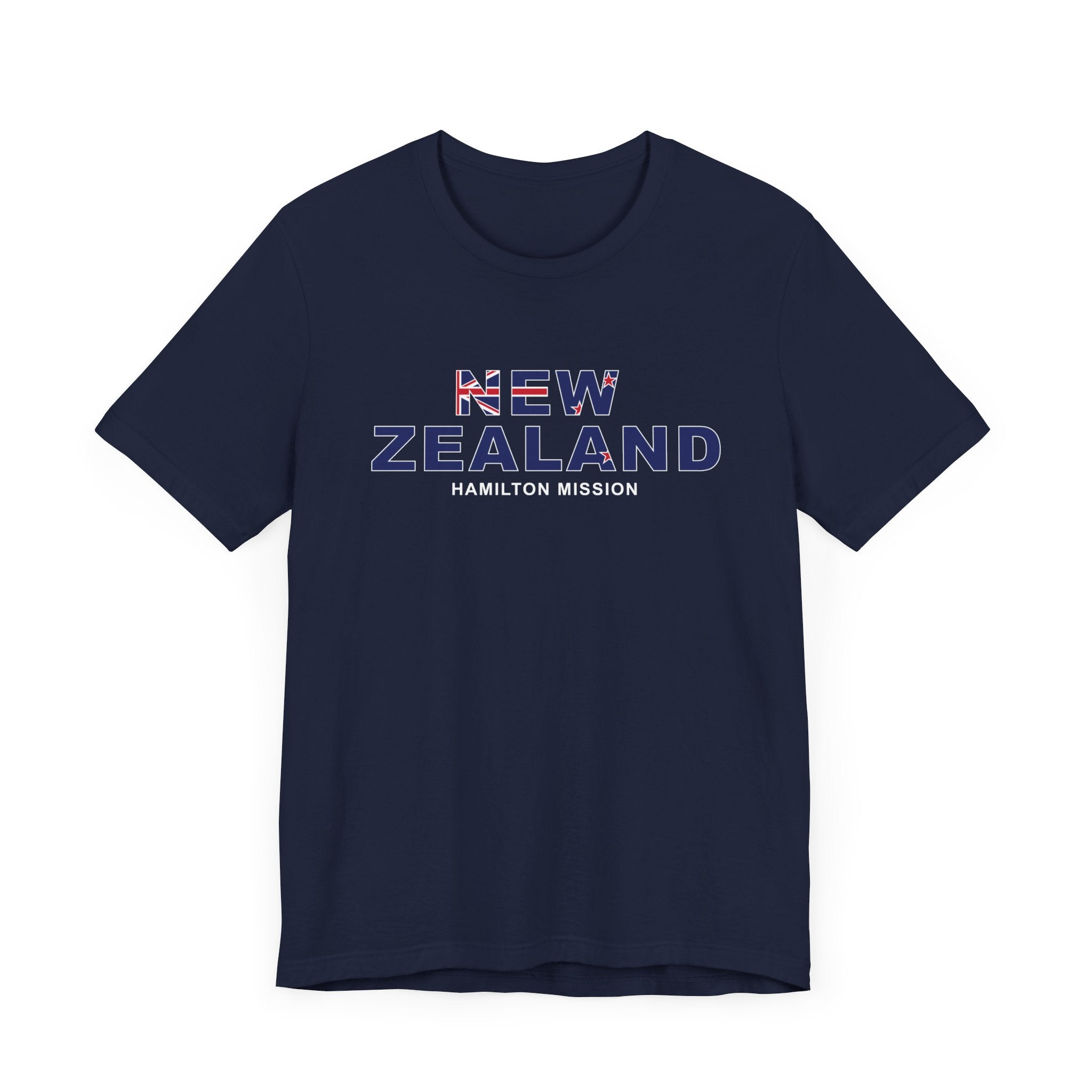 New Zealand Hamilton Mission Flag Title T-shirt - Latter-Day Saint LDS Missionary Gift - Book of Mormon